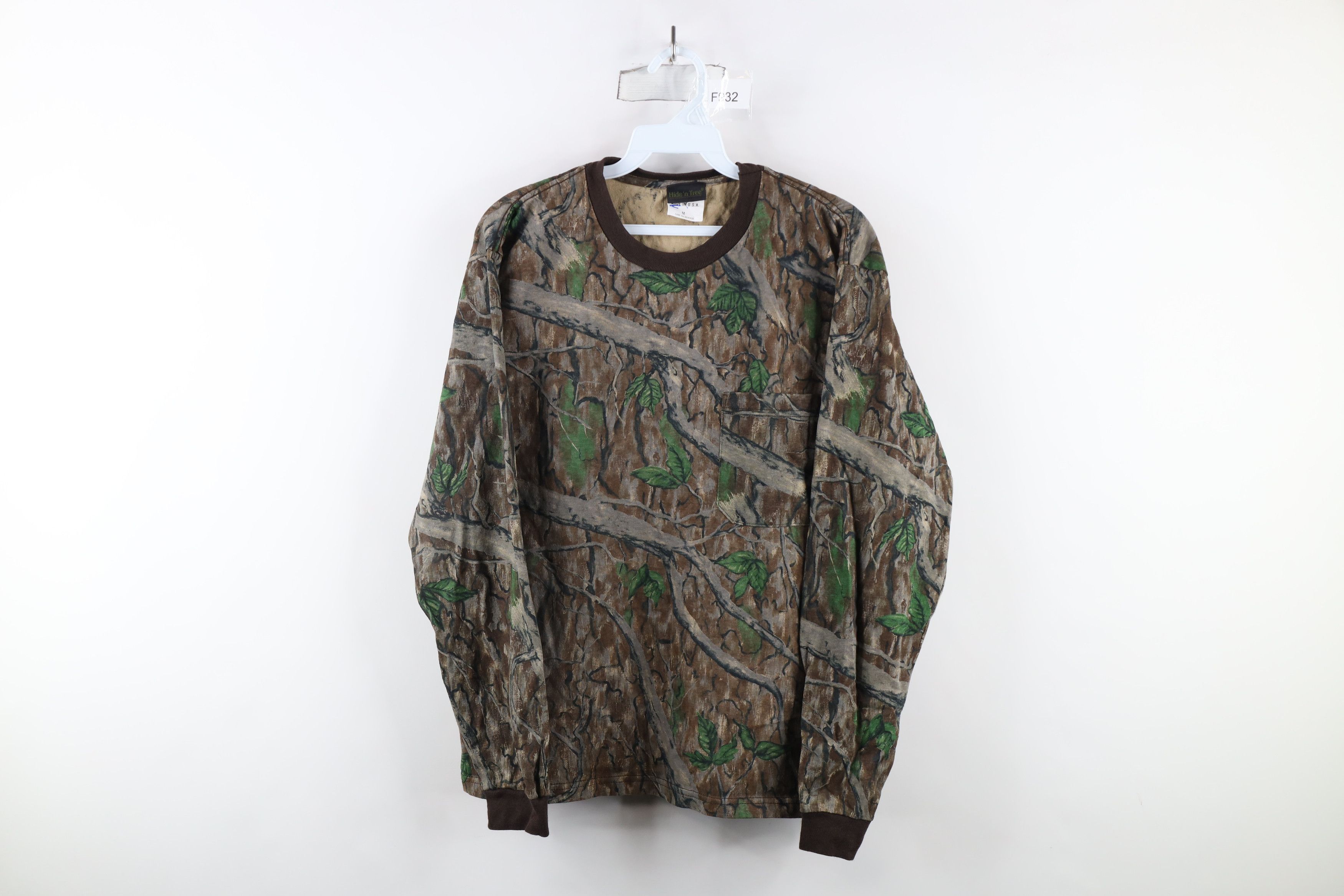 Vintage Vintage 90s Streetwear Long Sleeve Pocket T-Shirt Cotton USA Size US M / EU 48-50 / 2 - 1 Thumbnail