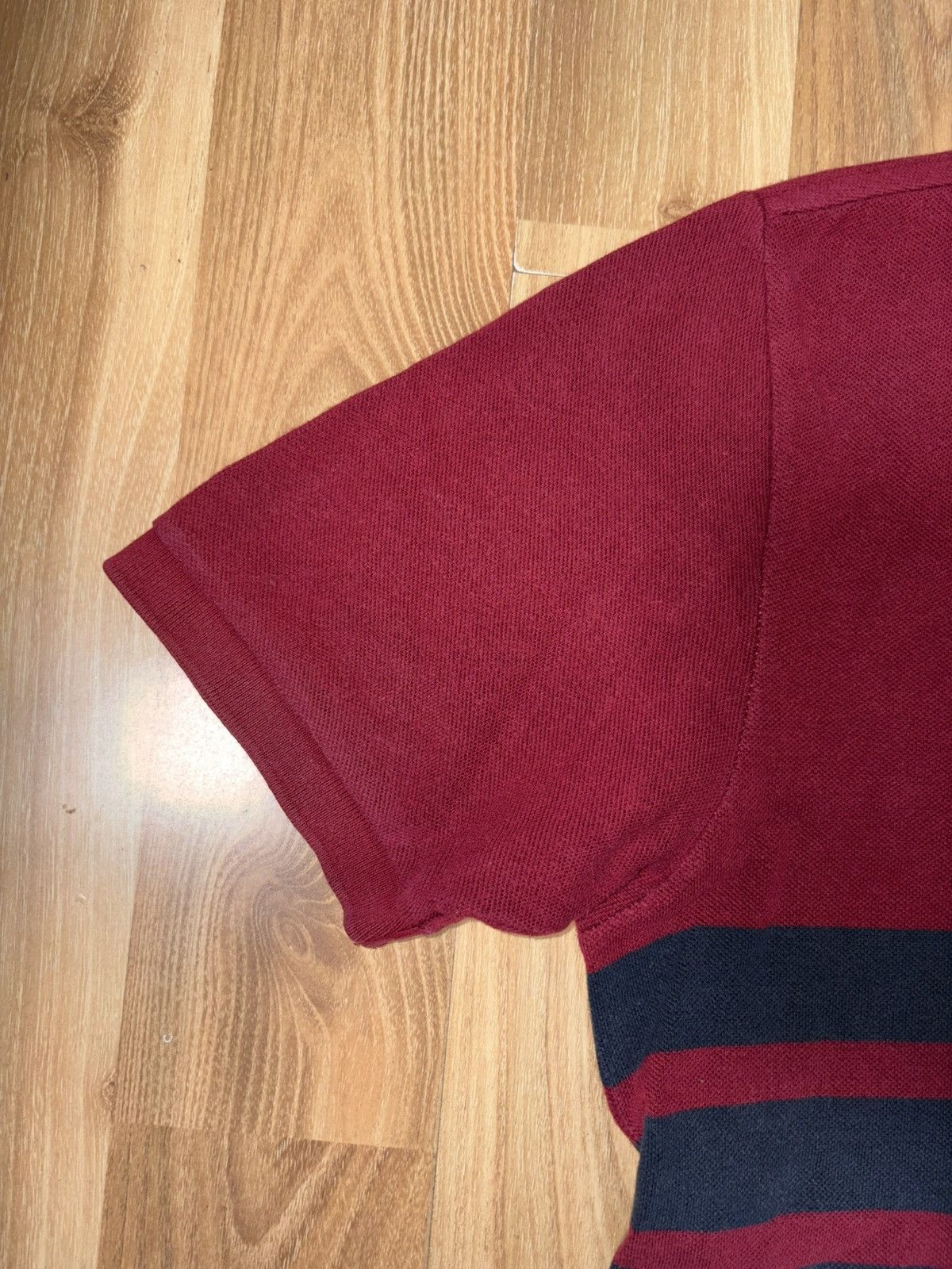 Polo Ralph Lauren U.S. Polo Assn. Men’s Polo Shirt Burgundy & Navy Striped Size US XS / EU 42 / 0 - 5 Thumbnail