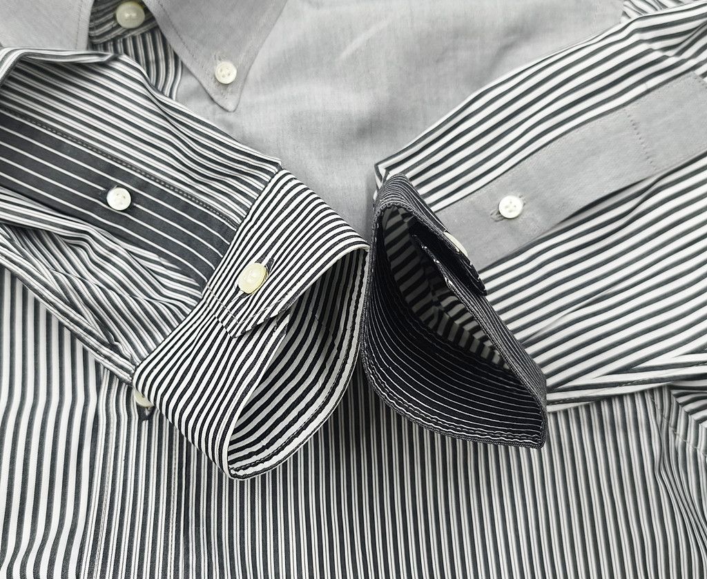 Head Porter HEAD PORTER PLUS asymmetrical stripe long sleeve shirt Size US M / EU 48-50 / 2 - 9 Thumbnail
