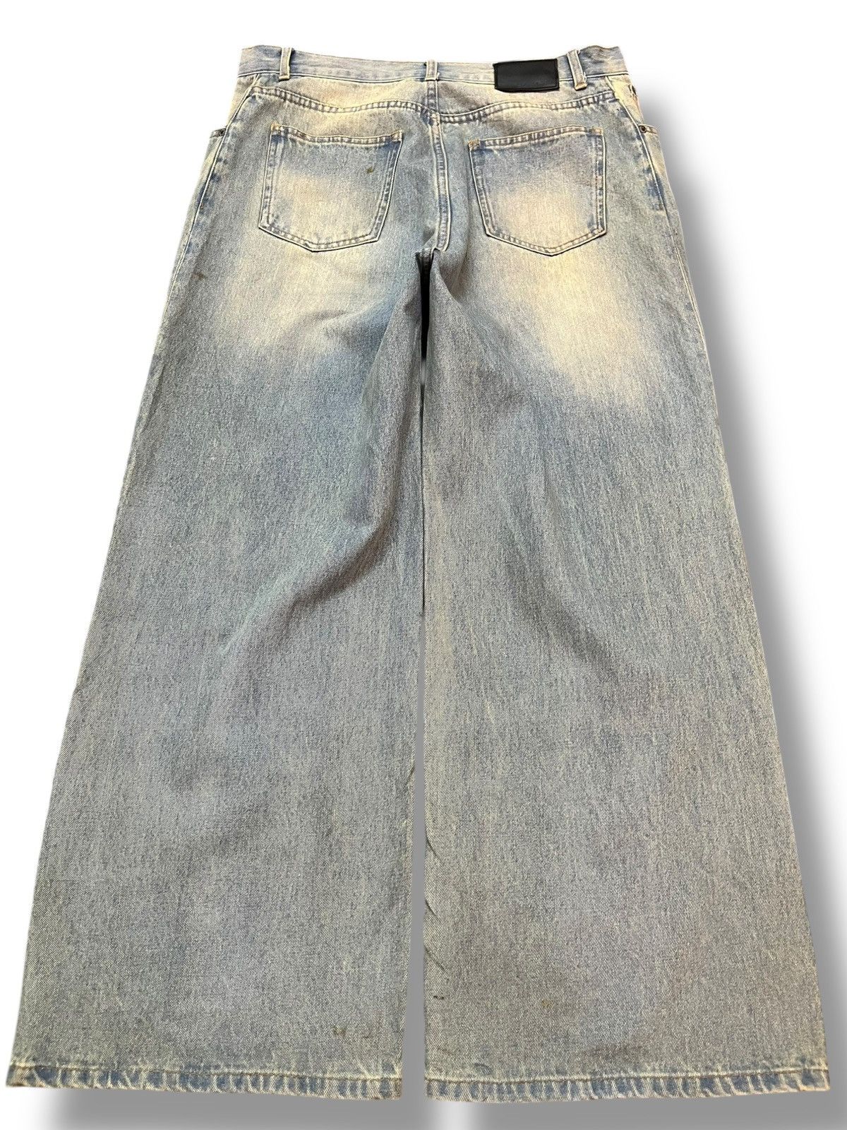 Japanese Brand Vintage Jeanasis Baggy Wide Leg Distressed Denim Size US 33 - 6 Thumbnail