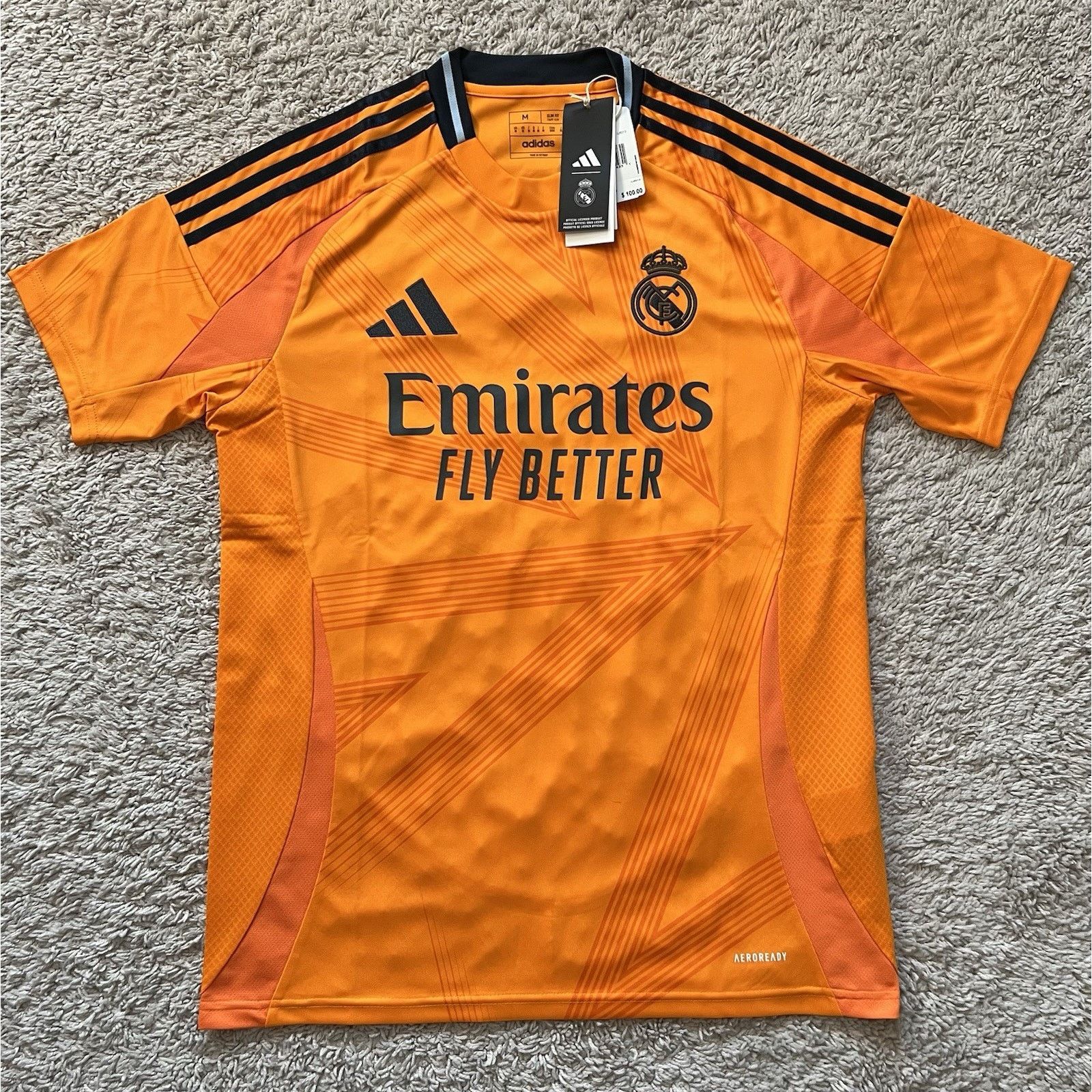 Adidas Adidas 2024/25 Real Madrid Away Soccer Jersey Medium Orange Size US M / EU 48-50 / 2 - 3 Thumbnail