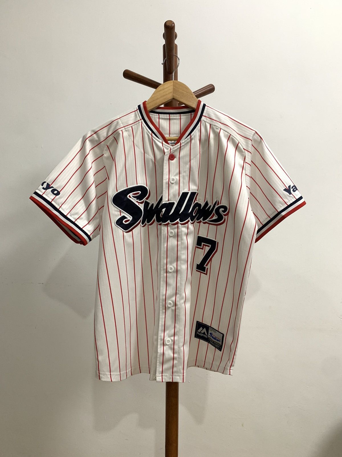 MLB × Majestic Swallows Nagaoka Baseball Jersey Size US S / EU 44-46 / 1 - 1 Thumbnail