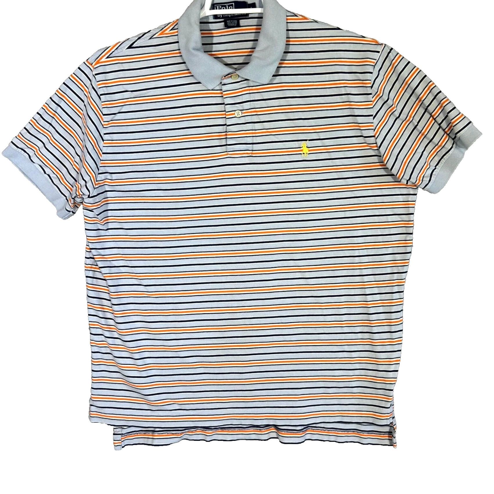 Polo Ralph Lauren Polo Ralph Lauren Polo Shirt Large Blue Multicolor Striped 100% Cotton Shirt Mens Polo Shirt Large Blue Multicolor Striped Size US L / EU 52-54 / 3 - 2 Thumbnail