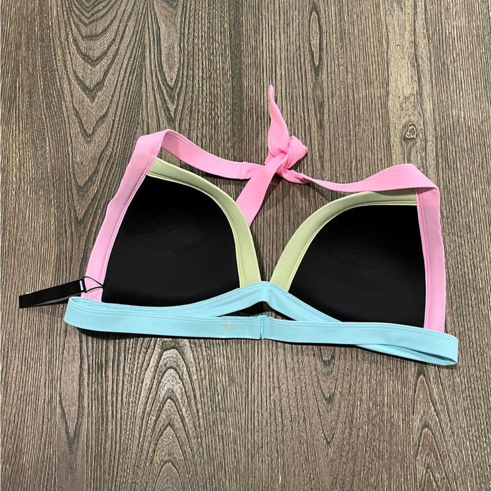 Victoria's Secret NWOT PINK Victoria’s Secret Padded Triangle Bikini Top XXL Size ONE SIZE - 2 Thumbnail