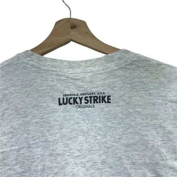 Vintage Vtg LUCKY STRIKE USA Racing Team Flag Tee Shirt Motorsports Size US M / EU 48-50 / 2 - 5 Thumbnail