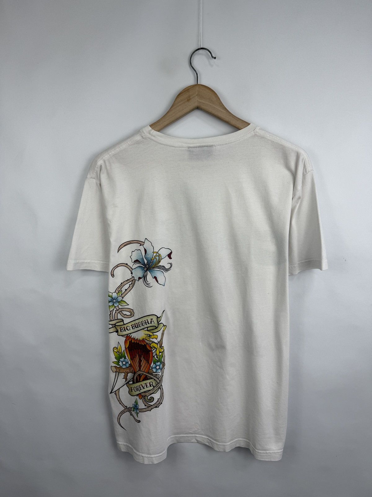Christian Audigier × Ed Hardy 🇺🇸 Vintage 90s Big Buddha Forever ED Hardy Style t-shirt hype Size US M / EU 48-50 / 2 - 8 Thumbnail
