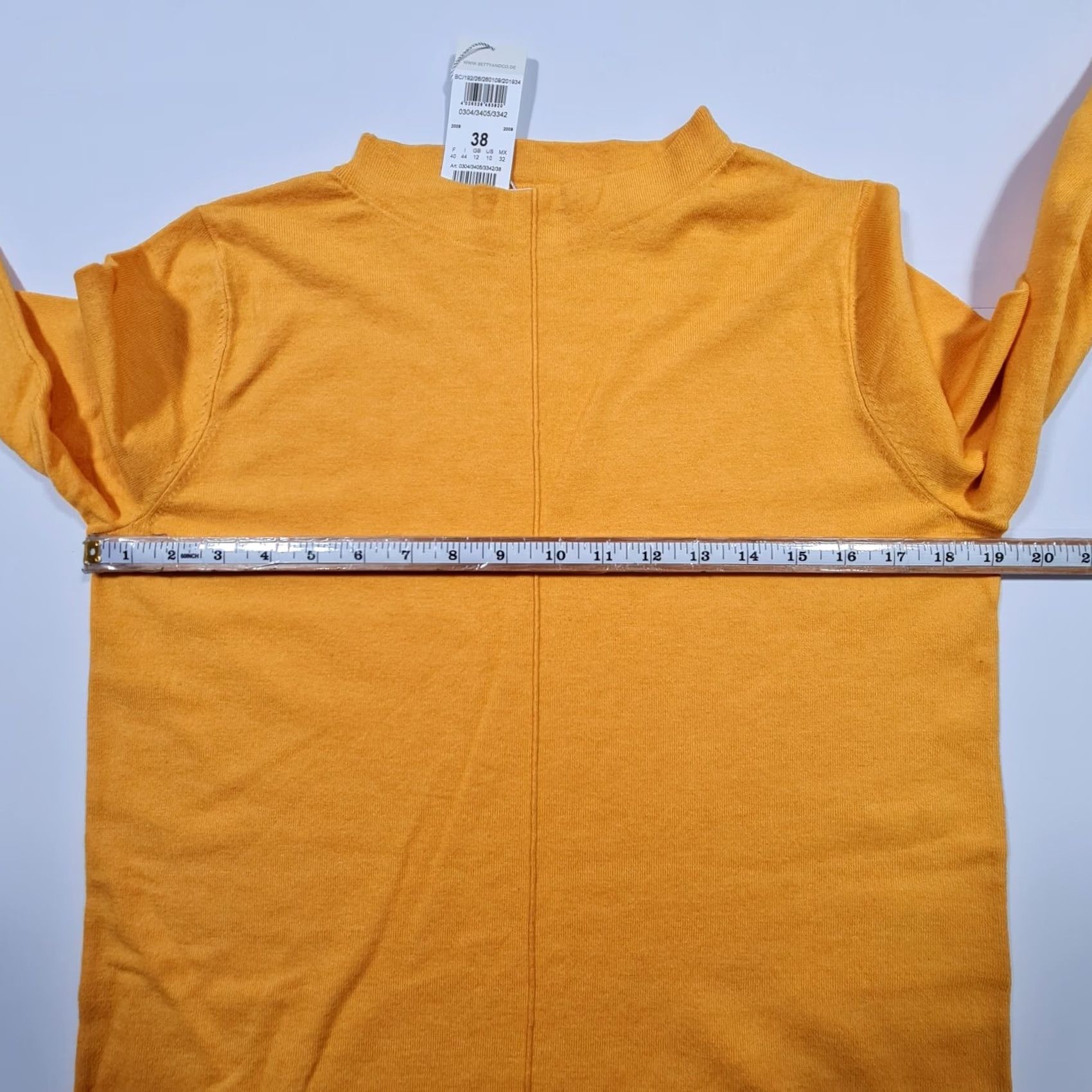 CO Betty & Co Womens Jumper Yellow 12 UK Long Sleeve Mock Neck Knit Pullover Top Size XL / US 12-14 / IT 48-50 - 5 Thumbnail