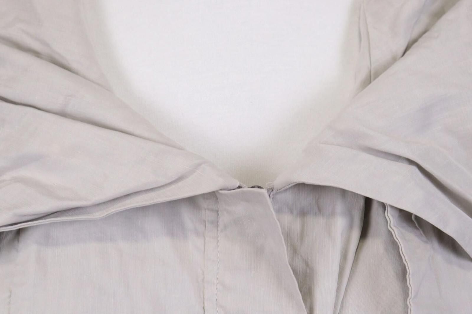 Designer Ladies Sarah Pacini Ivory Long Trench Coat Jacket Size M / US 6-8 / IT 42-44 - 4 Thumbnail