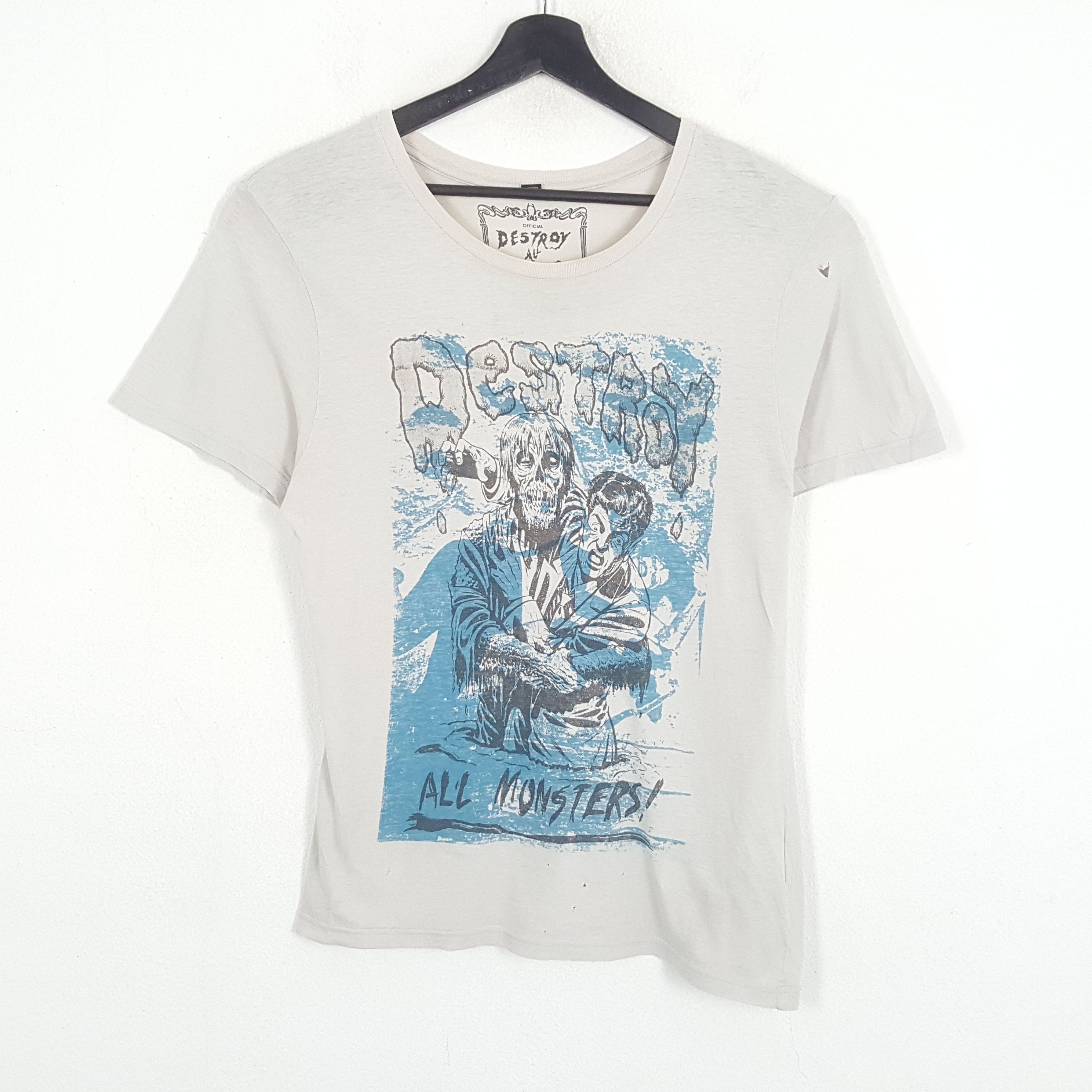Hysteric Glamour × Japanese Brand × Vintage HYSTERIC GLAMOUR Destroy Monsters Japanese Brand Tshirt Size US S / EU 44-46 / 1 - 1 Thumbnail