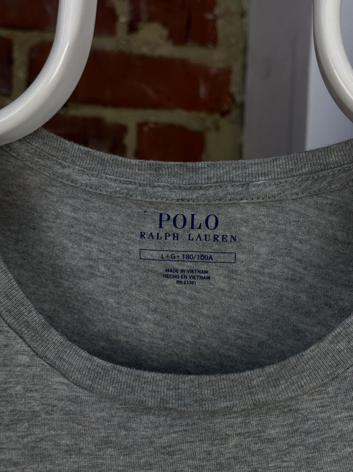 Polo Ralph Lauren POLO Ralph Lauren Grey Basic Long Sleeve T-Shirt Size US L / EU 52-54 / 3 - 6 Thumbnail