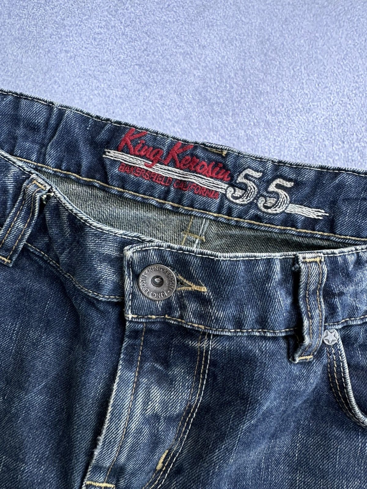 Japanese Brand Vintage King Kerosin Moto Japanese Heavy Jeans Size US 27 - 4 Thumbnail