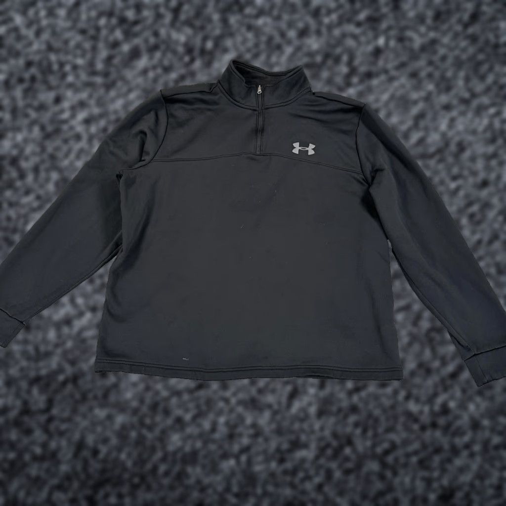 Under Armour Under Armour Pullover Mens Large Black Thermal Fleece Lined 1/4 Zip Sweatshirt Size US L / EU 52-54 / 3 - 1 Thumbnail