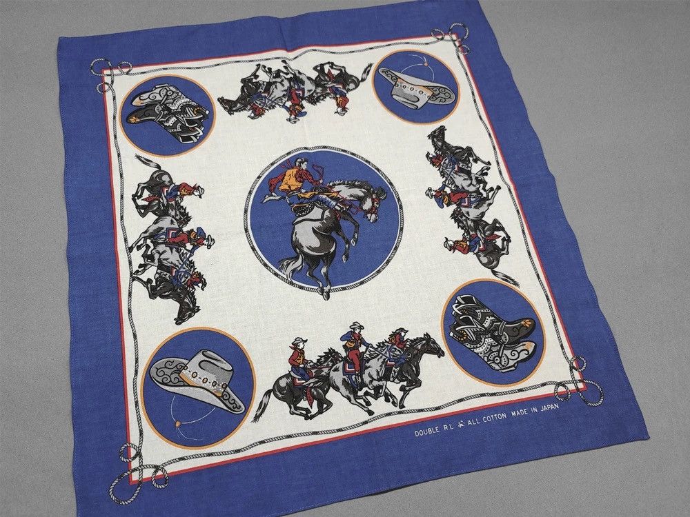 RRL Ralph Lauren RRL Vintage Rodeo Cowboy Bandanna COTTON Scarf handkerchief Size ONE SIZE - 4 Thumbnail