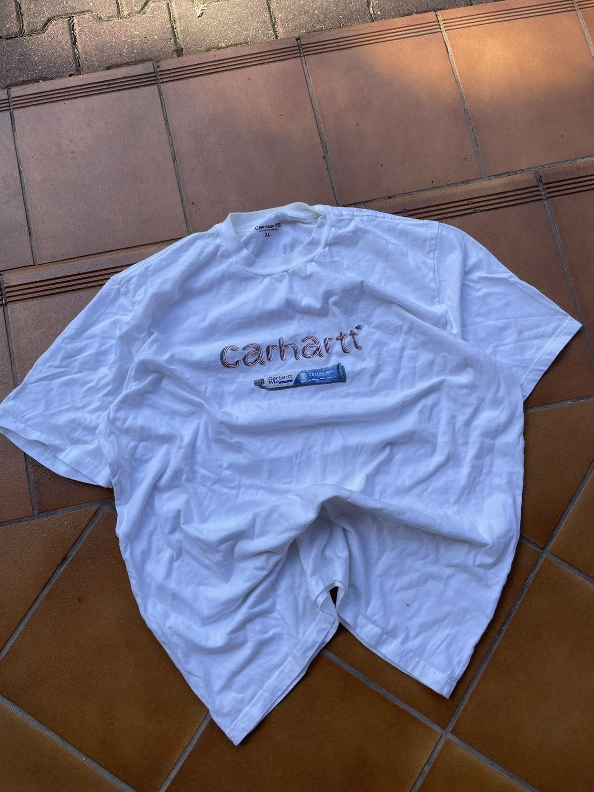 Carhartt × Carhartt Wip Carhartt Toothpaste Tee Y2K Oversize Deadstock | SOLD OUT | Size US L / EU 52-54 / 3 - 1 Thumbnail