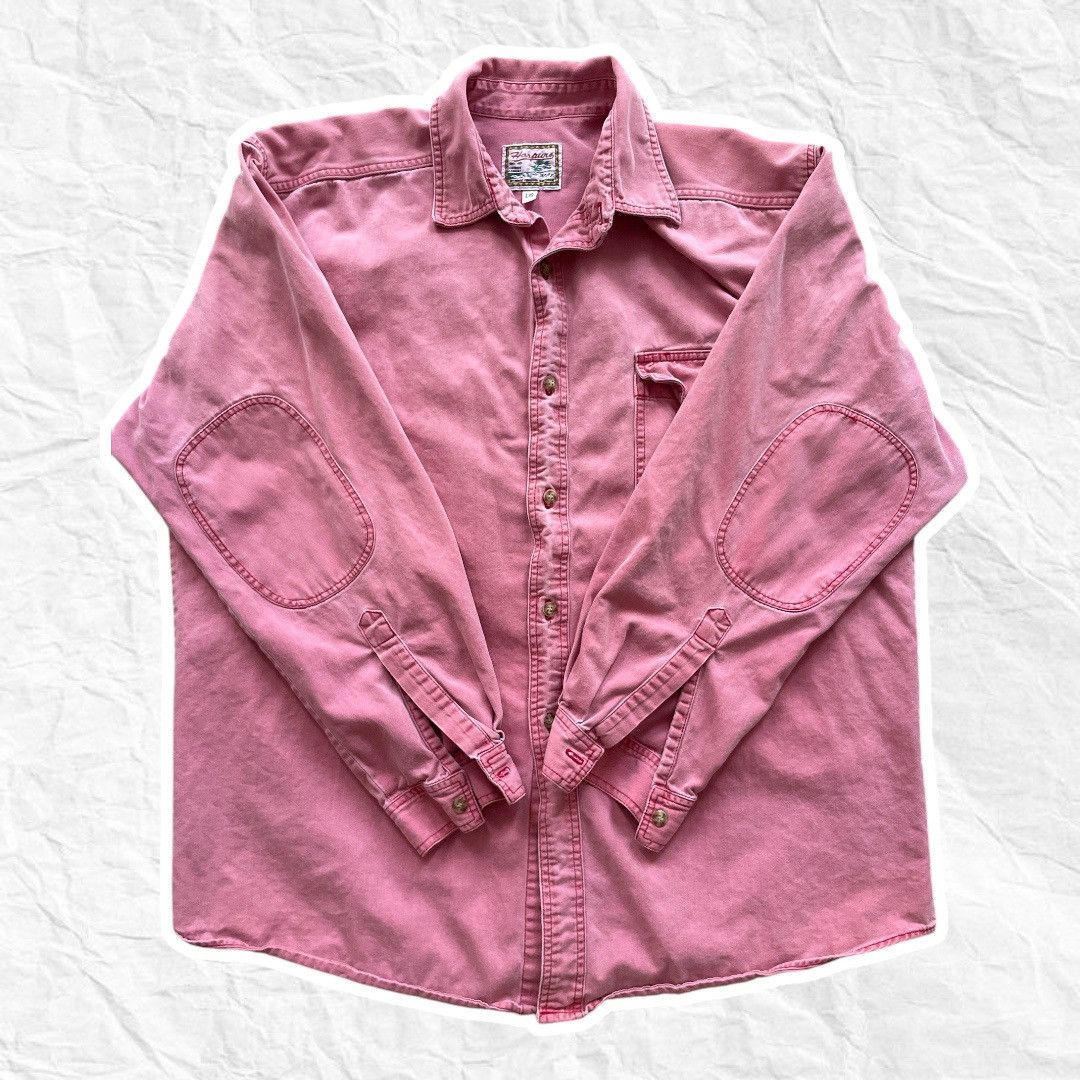 Vintage Harpurs large Vintage button down pink shirt Size US L / EU 52-54 / 3 - 1 Thumbnail