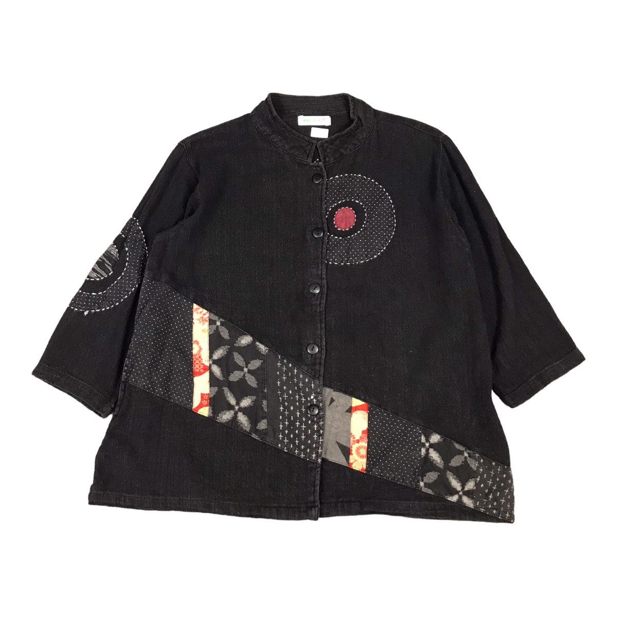 MODE ASIAN PATCHWORK BUTTON JACKET WOMAN JAPAN