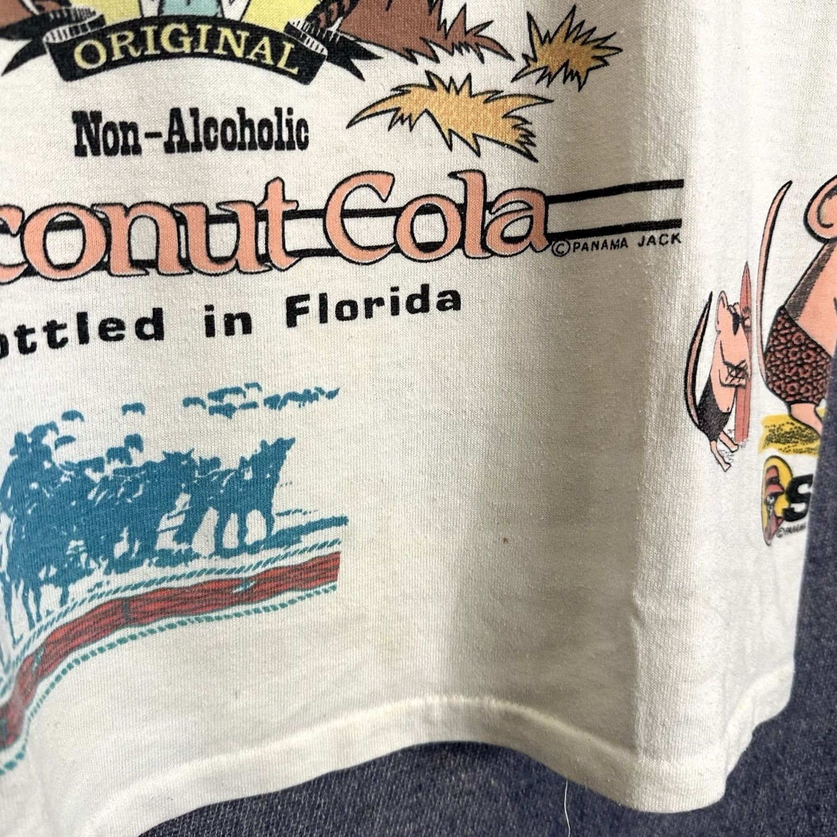 Panama Jack VINTAGE Panama Jack T-Shirt Unisex Adults Beach White 80s 90s Graphic Print Logo Crew Neck Short Sleeve S Size US S / EU 44-46 / 1 - 6 Thumbnail