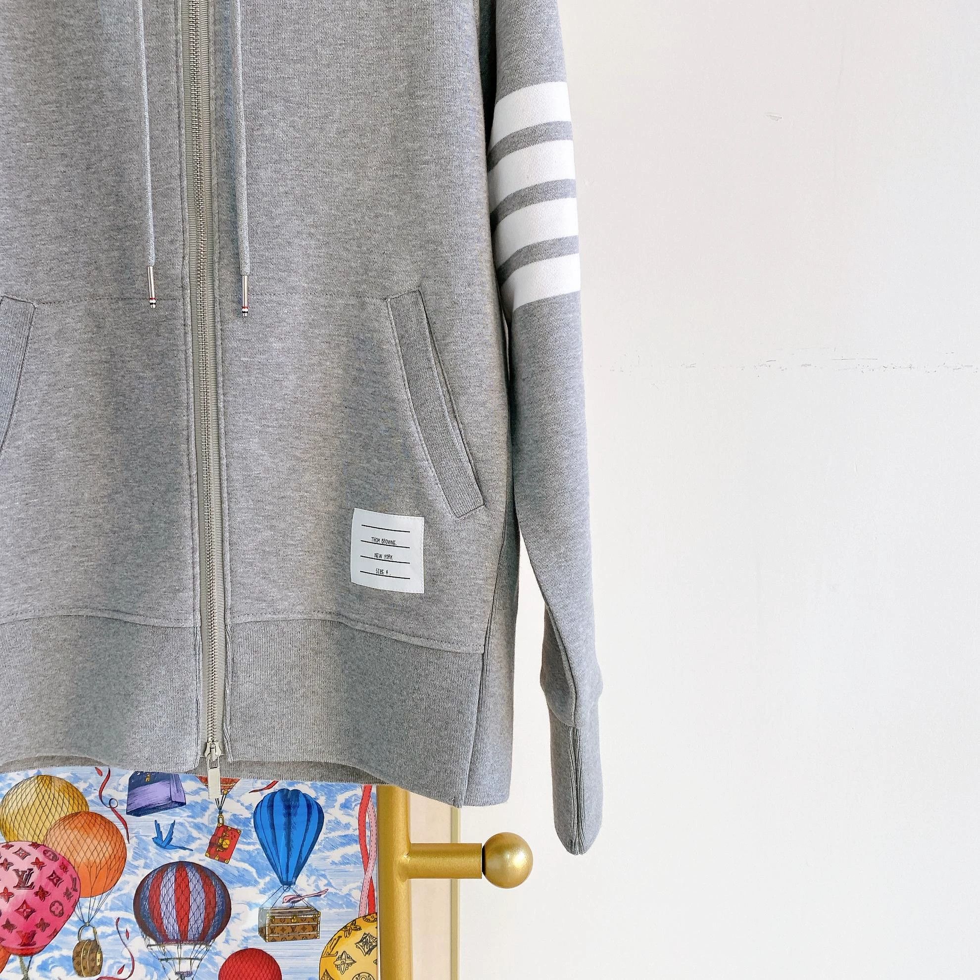 Thom Browne Thom Browne Gray NWT Hooded Jacket 4 Size US XL / EU 56 / 4 - 4 Thumbnail