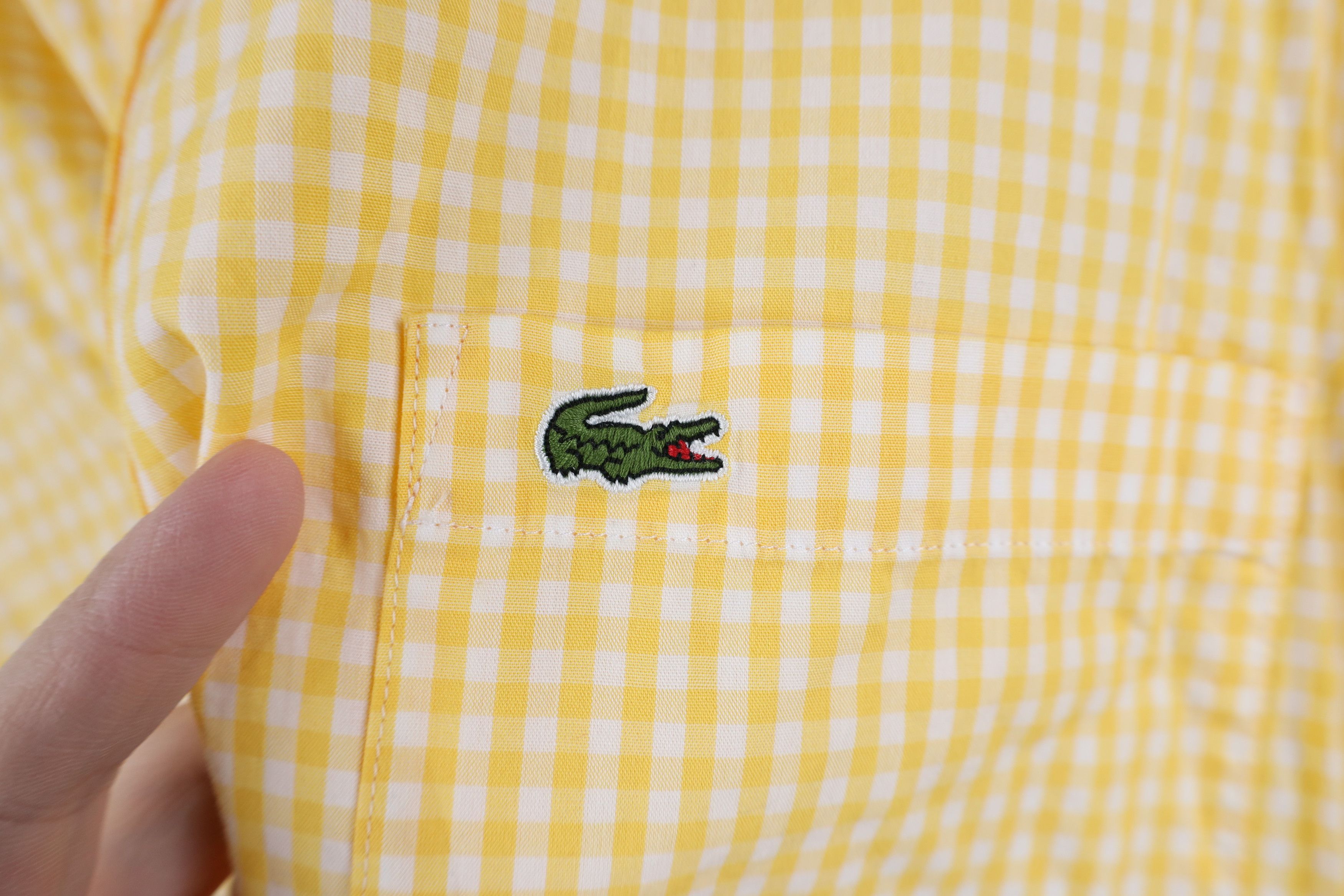 Lacoste New Lacoste Fit Croc Logo Collared Button Down Shirt Plaid Size US XL / EU 56 / 4 - 4 Thumbnail