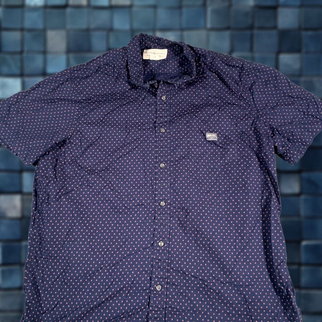 Ralph Lauren Denim & Supply Ralph Lauren Shirt Mens XL Blue Red Star Print Short Sleeve Button-Up Size US XL / EU 56 / 4 - 1 Thumbnail