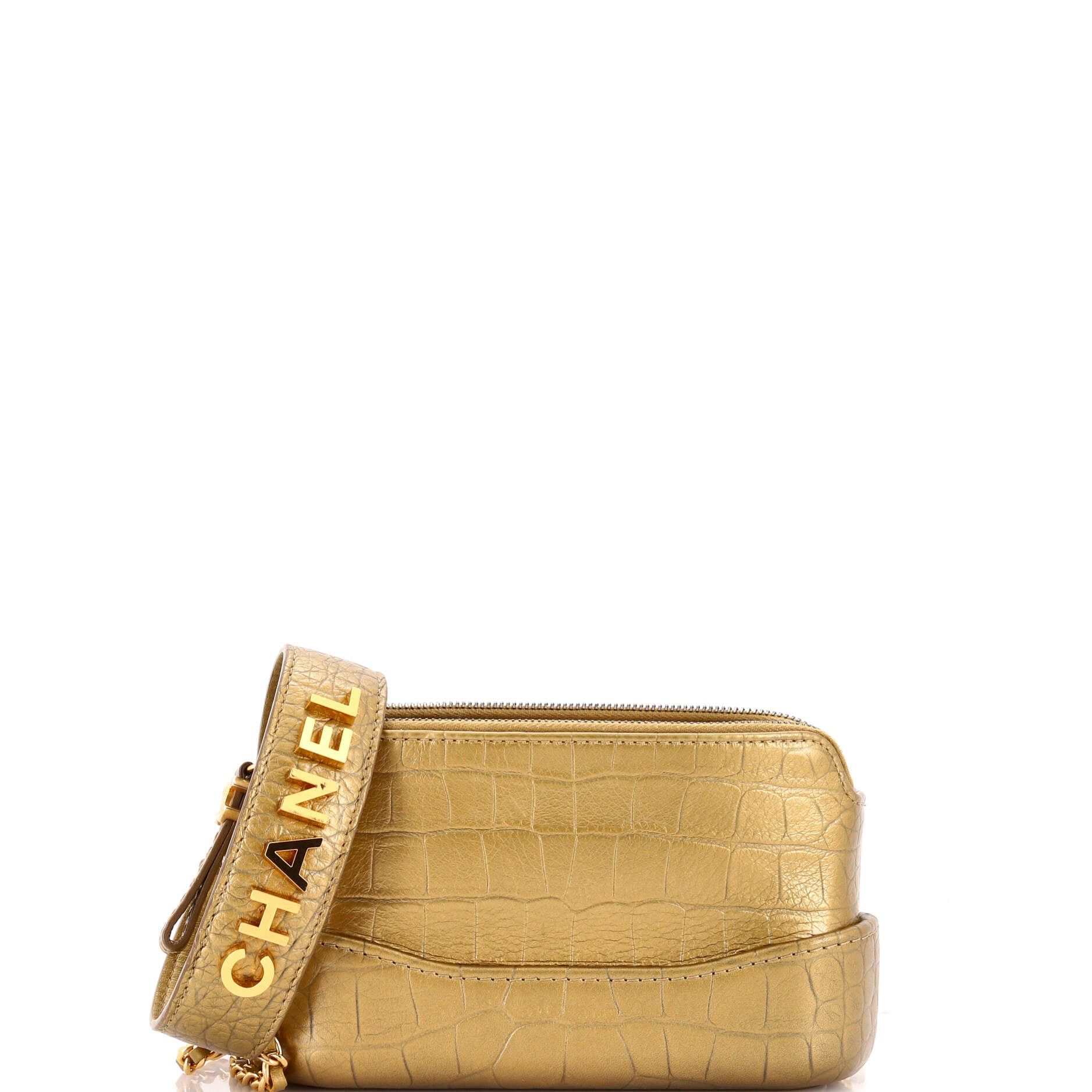 Chanel Gabrielle Logo Handle Double Zip Clutch with Chain Size ONE SIZE - 1 Thumbnail