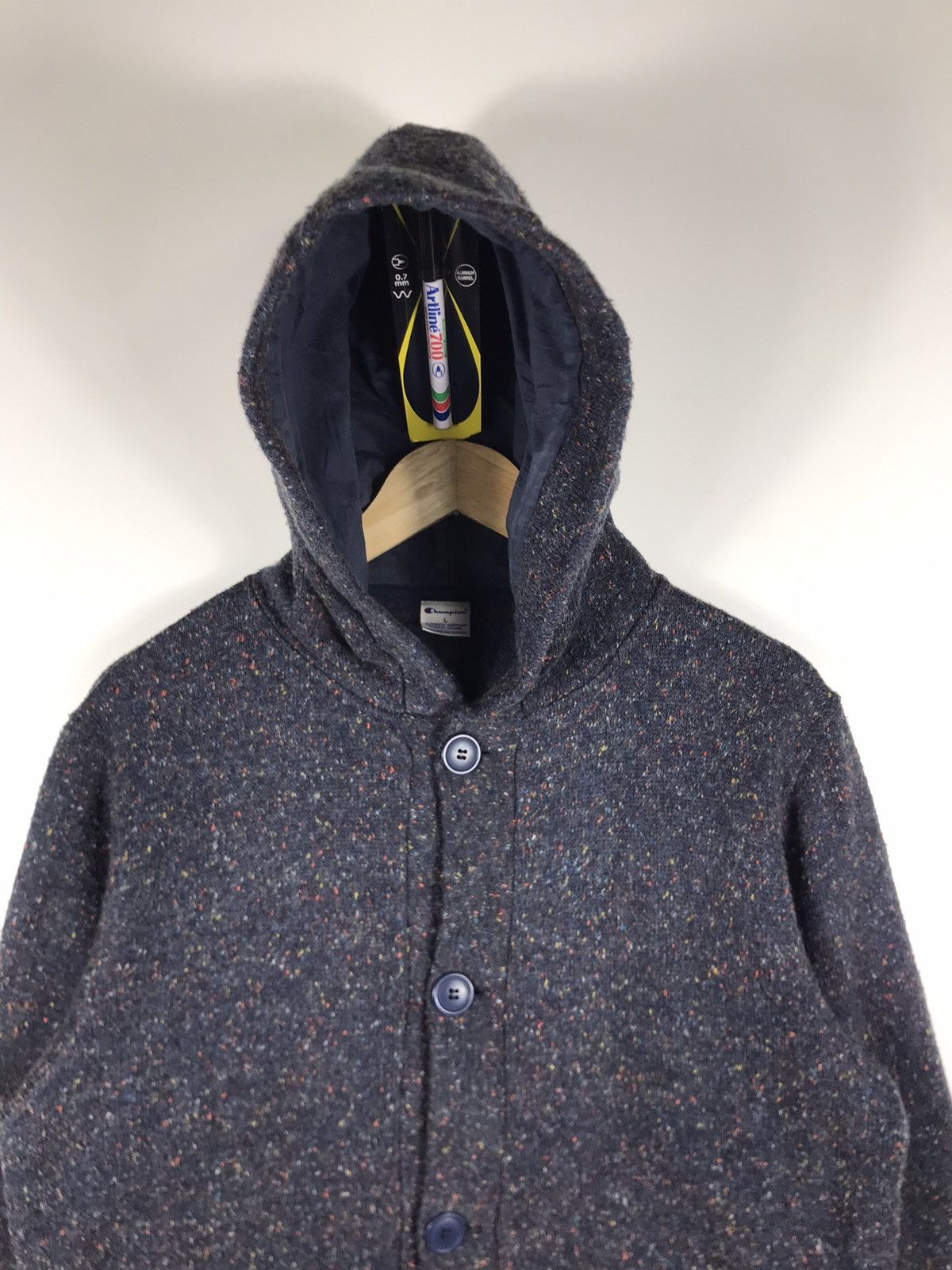Champion × Japanese Brand 🔥Champion Hooded Button Sweater Size US L / EU 52-54 / 3 - 4 Thumbnail