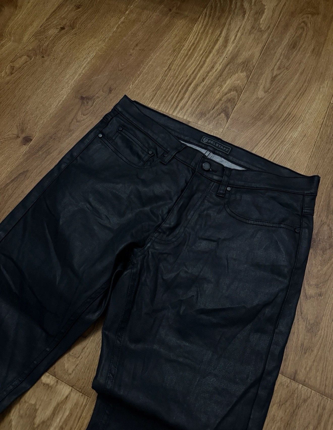 Belstaff Belstaff Waxed Biker Pants Opium Pants Sz 31 Size US 31 - 2 Thumbnail