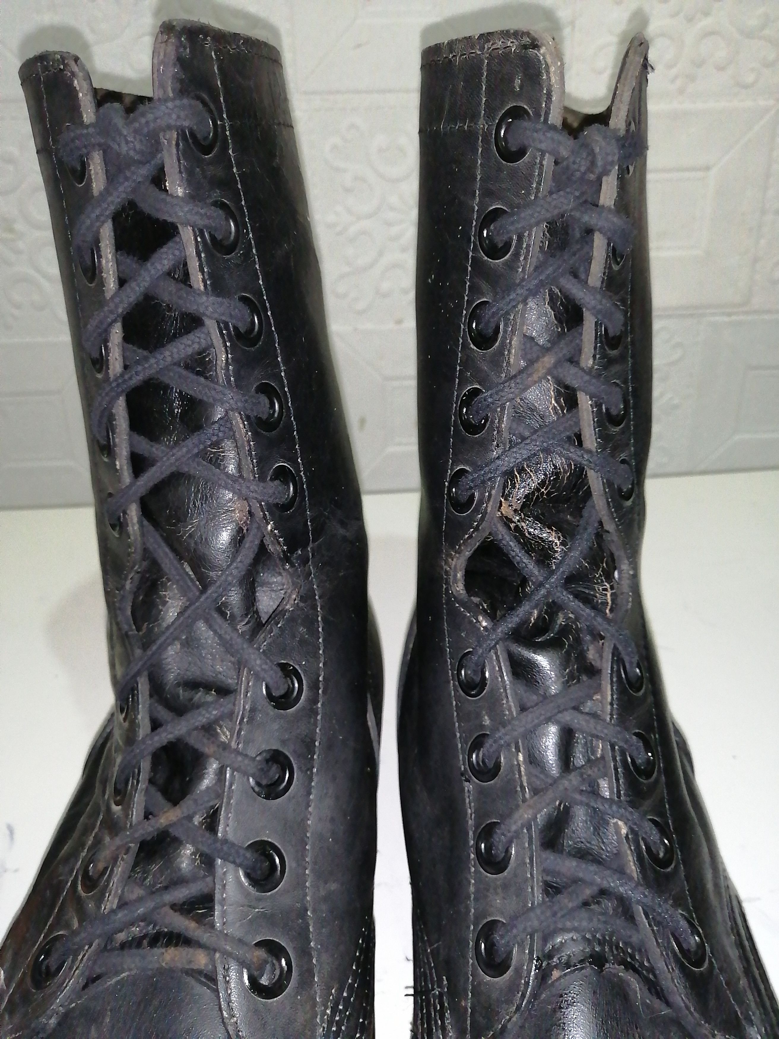 Vintage 1984 vintage combat boots by RO SEARCH Size US 12 / EU 45 - 7 Thumbnail