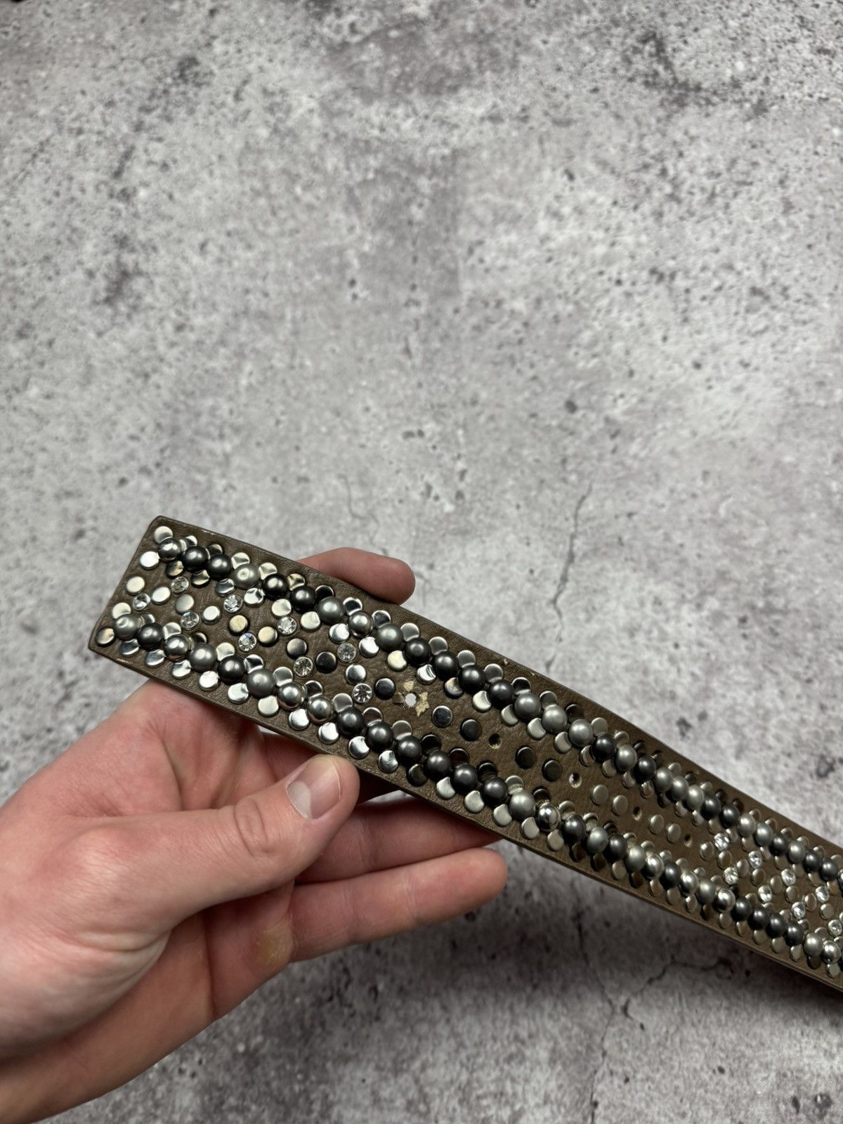 Japanese Brand 00ʼS NUMBER NINE STYLE JAPAN STUDDED Y2K BELT ARCHIVE BLACK Size ONE SIZE - 12 Thumbnail
