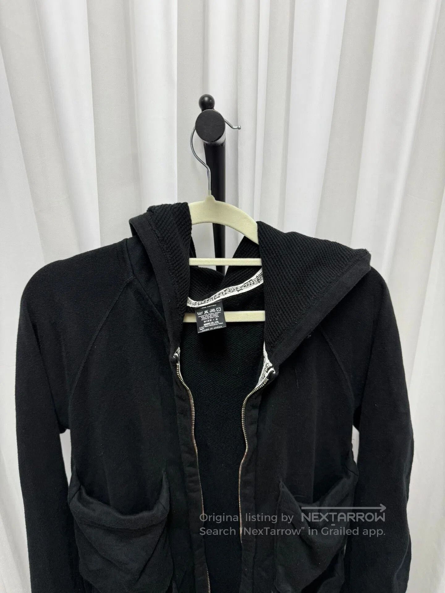 Number (N)ine number nine zipper hoodie with pockets. Size US M / EU 48-50 / 2 - 4 Thumbnail