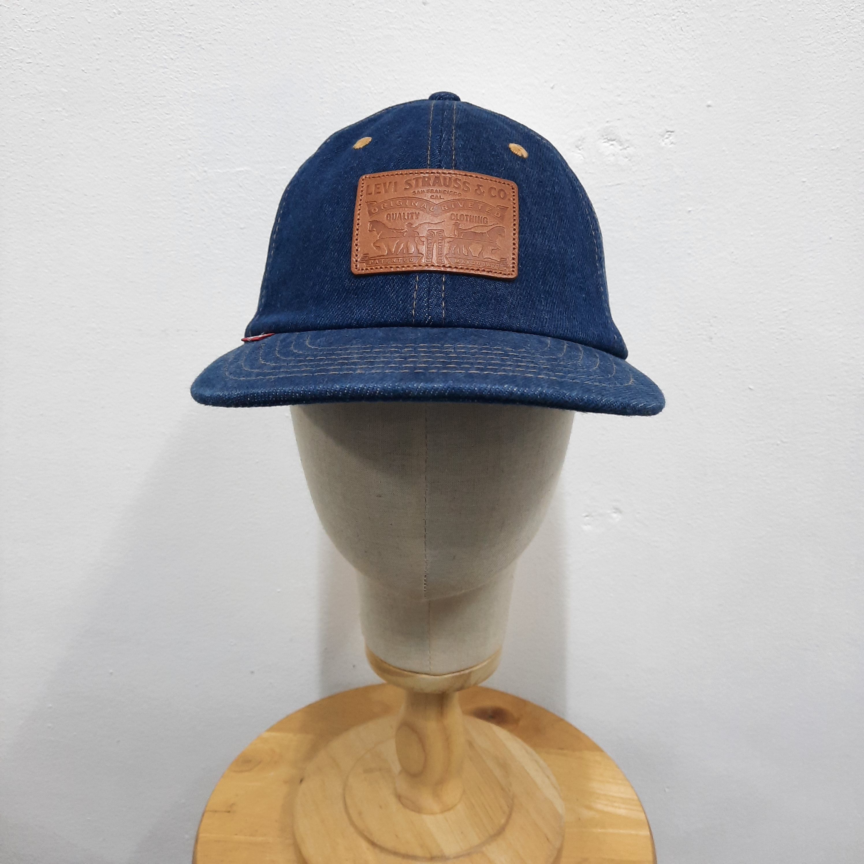 Levi's Vintage LEVIS Orange Tab DENIM BUCKET HAT Blue Jean 70s