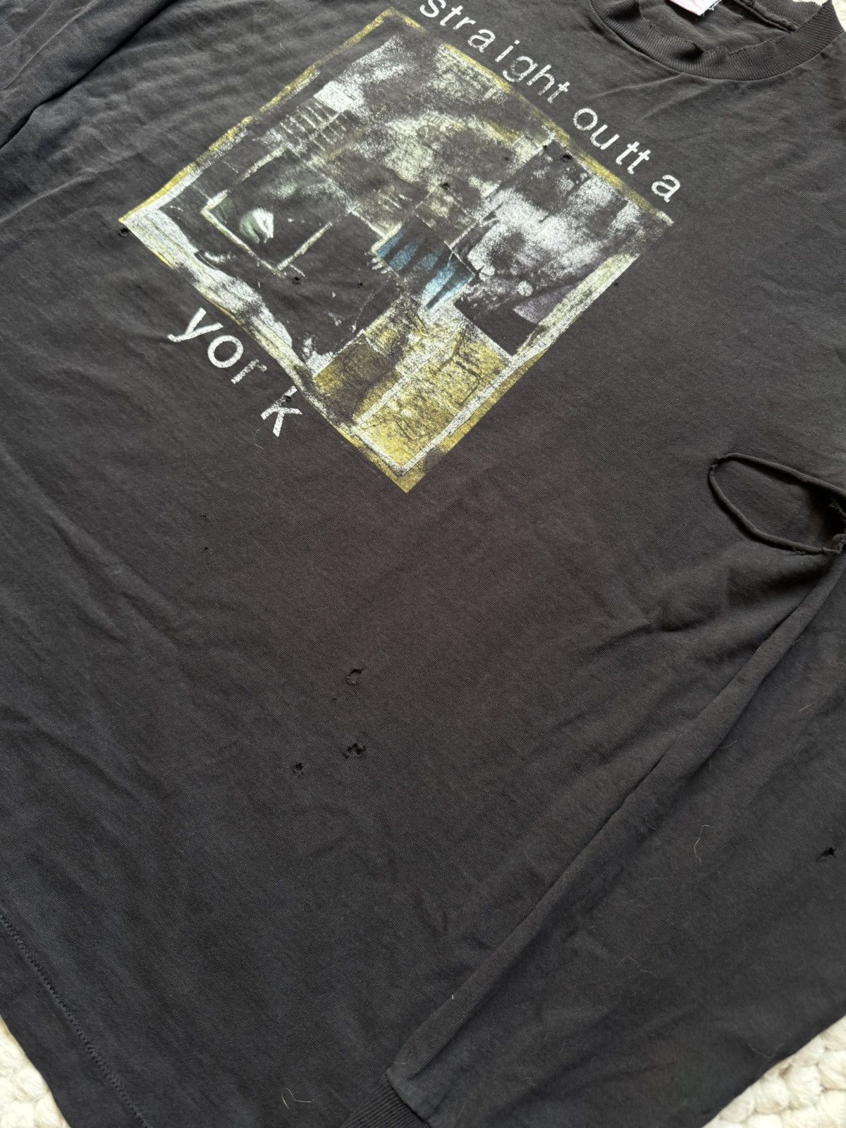 Vintage Thrashed Live Straight Outta York Long Sleeve Size US XL / EU 56 / 4 - 2 Thumbnail