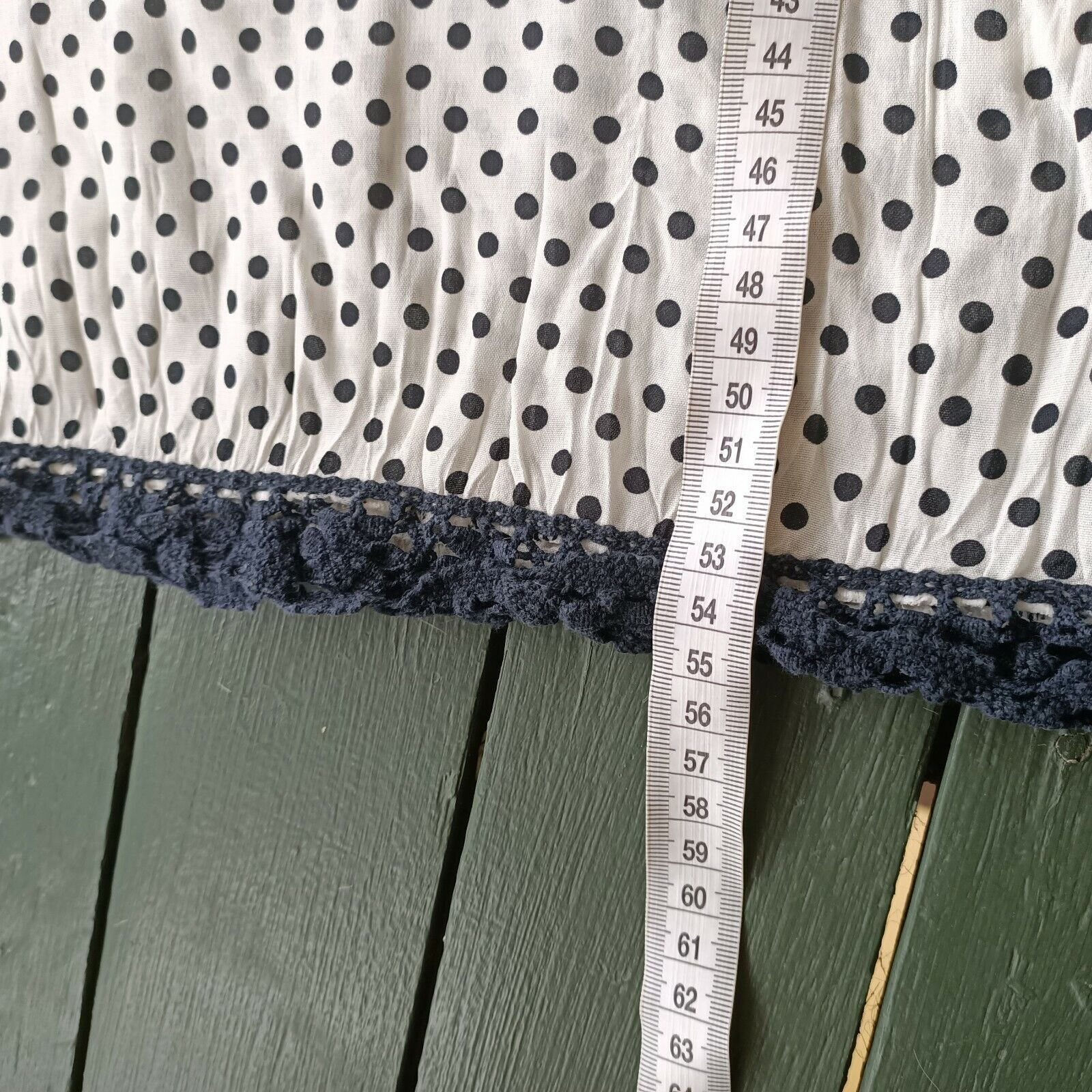 Vintage Vintage Y2K 2000s Charlie Brown Cami Top Polka Dot Crochet Size XL / US 12-14 / IT 48-50 - 10 Thumbnail