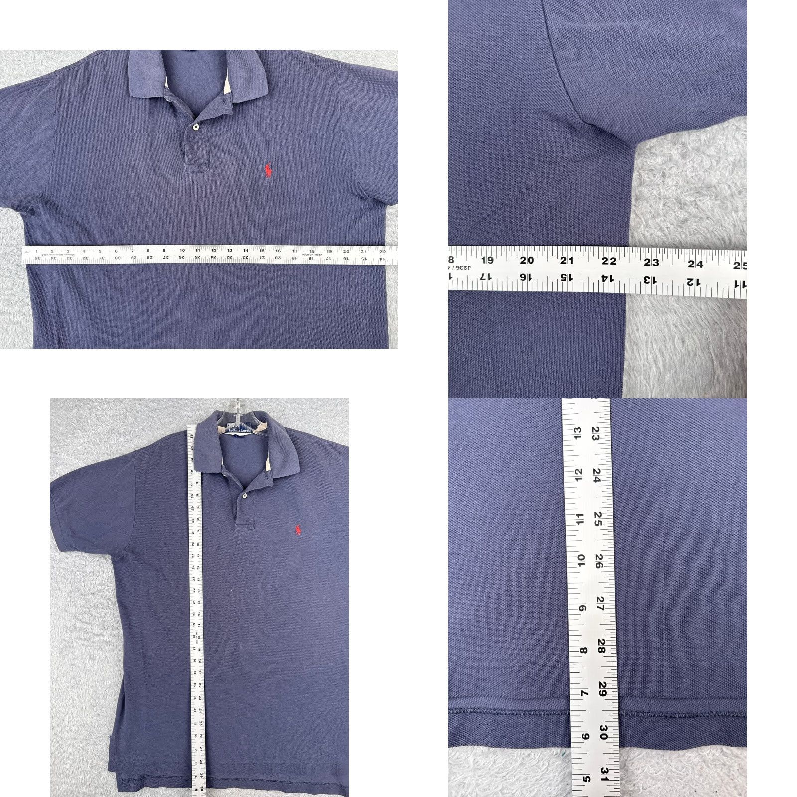 Ralph Lauren VINTAGE Ralph Lauren Polo Shirt Adult Large Blue Short Sleeve Cotton Casual Mens Size US L / EU 52-54 / 3 - 8 Thumbnail