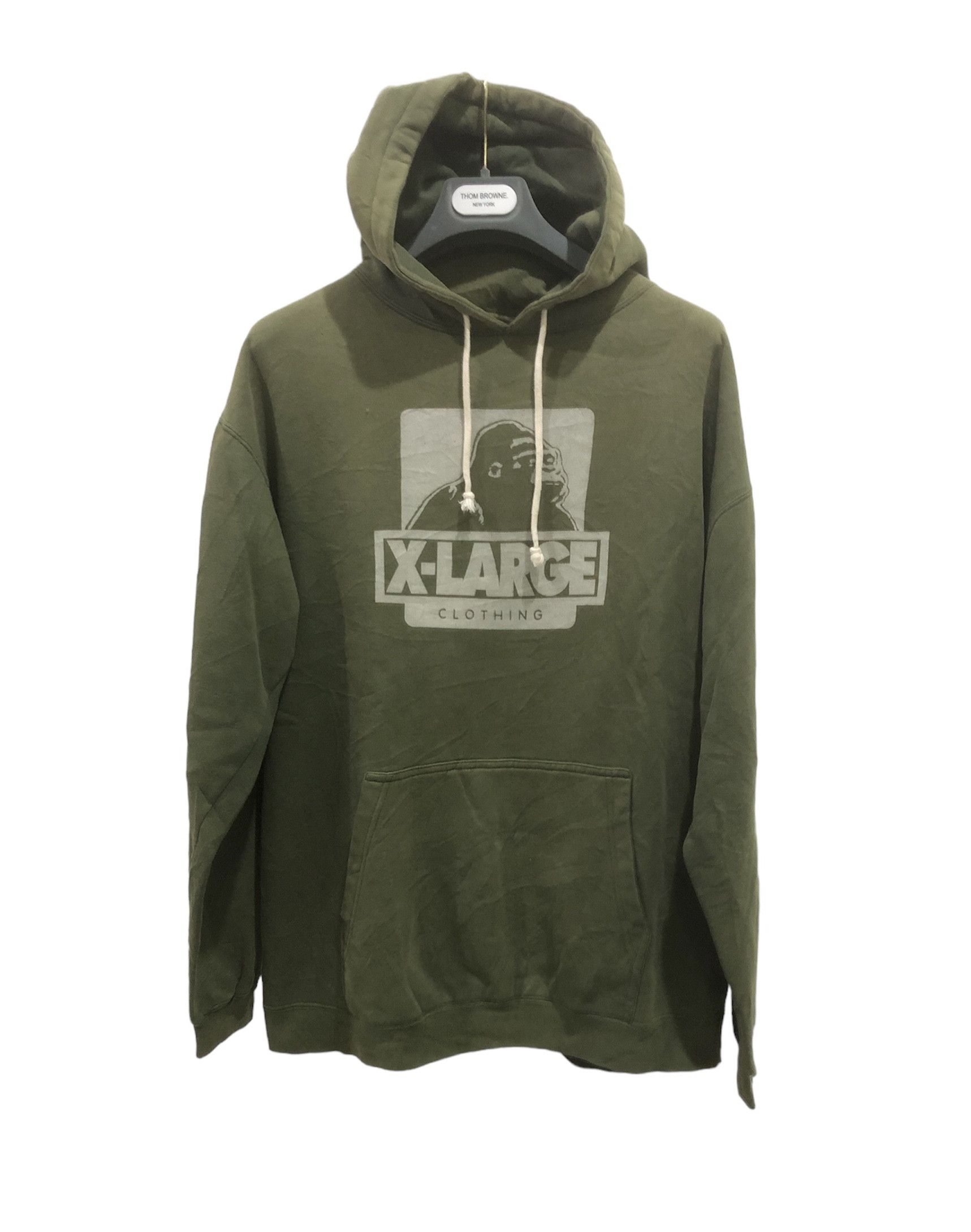 Vintage Worn XLarge Brand Big Logo Hoodie