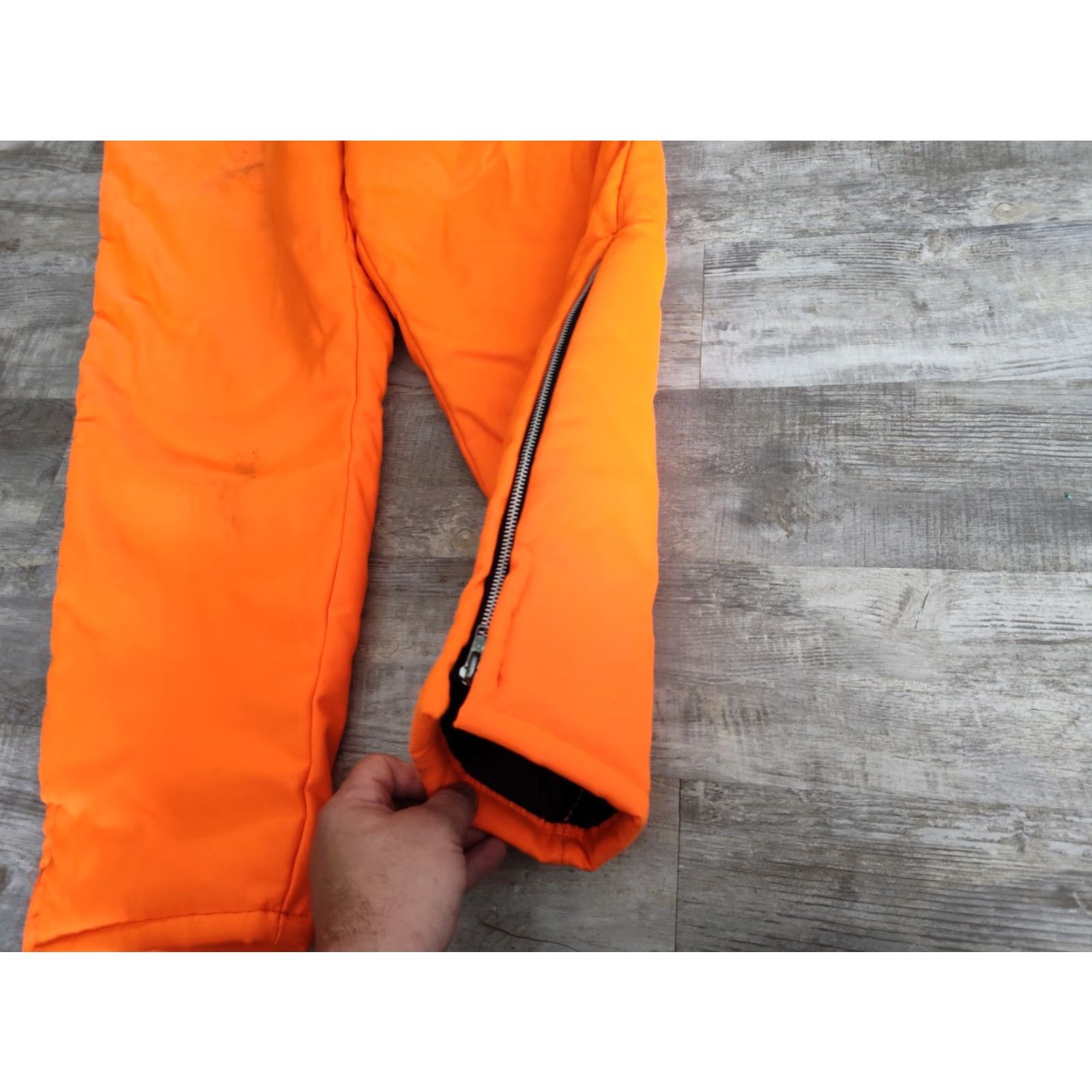 Vintage VINTAGE Insulated Hunting Pants Blaze Orange Quilt Lined XL (42x29) Mens Outdoor Workwear Size US 36 / EU 52 - 5 Thumbnail