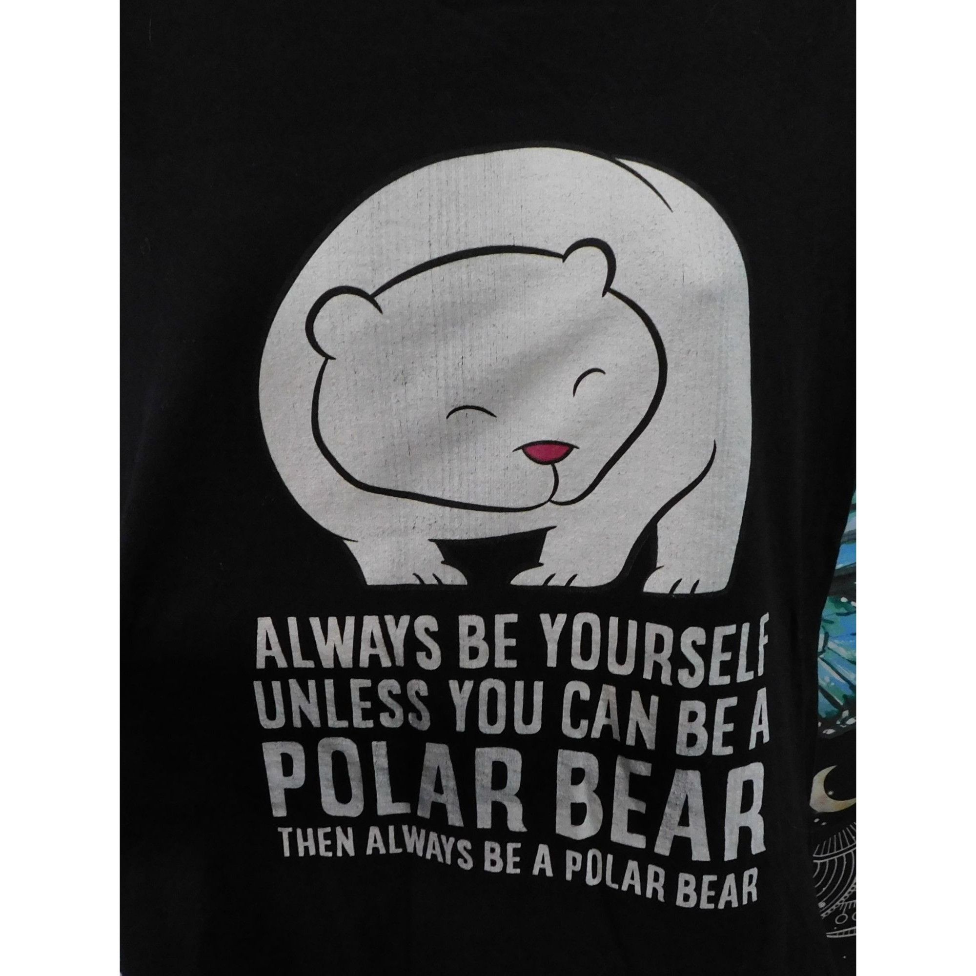 Forever 21 Forever 21 Funny Polar Bear Tee Black With White Print Size M / US 6-8 / IT 42-44 - 2 Thumbnail