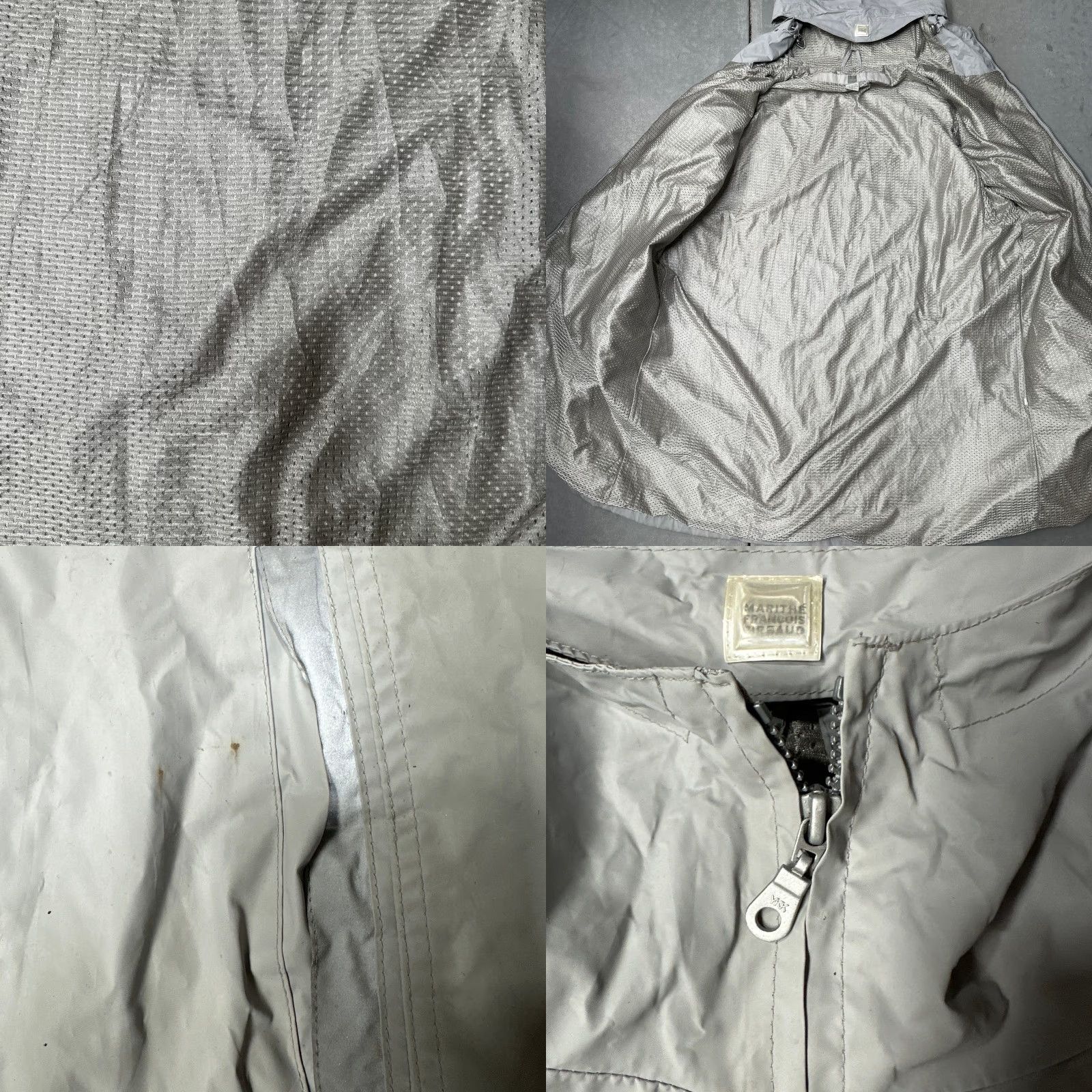 Vintage VINTAGE Marithe Francois Girbaud PVC Hooded Raincoat Jacket Mens XL Gray Reflective Trim Rain Coat Coat Mens XL Size US XL / EU 56 / 4 - 9 Thumbnail