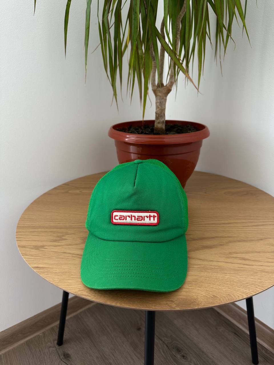 Carhartt × Carhartt Wip × Vintage Vintage Carhartt Green Center Logo Hat Size ONE SIZE - 4 Thumbnail