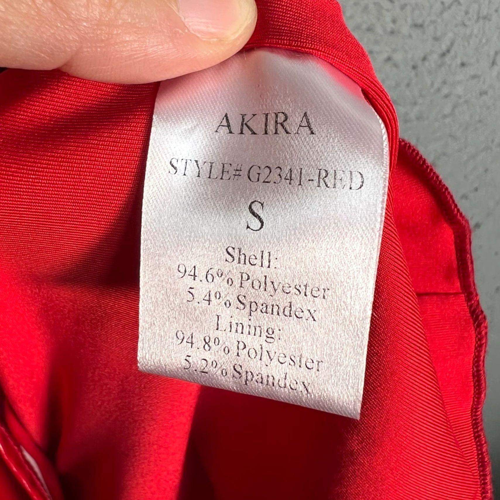 Akira VINTAGE Akira Womens Small Red Patent Leather Look Cowl Neck Mini Dress Size S / US 4 / IT 40 - 4 Thumbnail