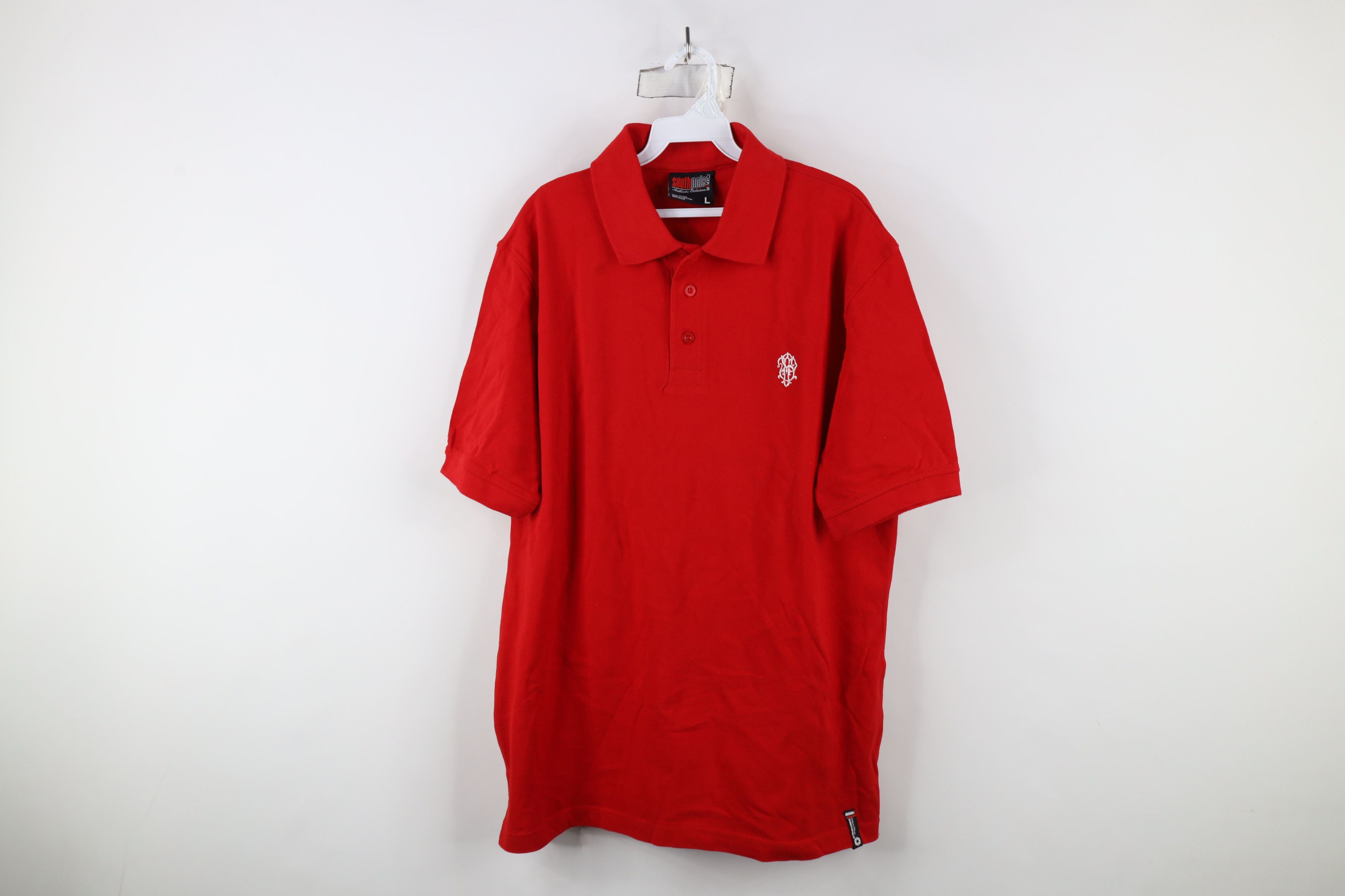 Southpole × Vintage Vintage Y2K Southpole Crest Collared Polo Shirt Red Cotton Size US L / EU 52-54 / 3 - 1 Thumbnail
