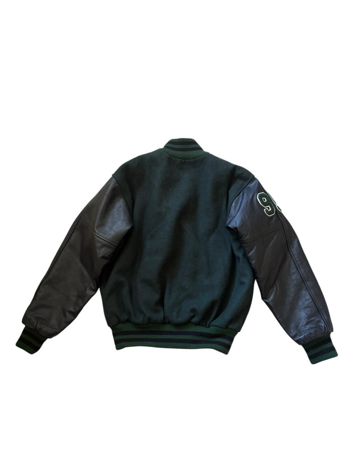 Other Vintage 90s Fordham Quality Varsity Jacket Leather RIO95 Size US L / EU 52-54 / 3 - 3 Thumbnail