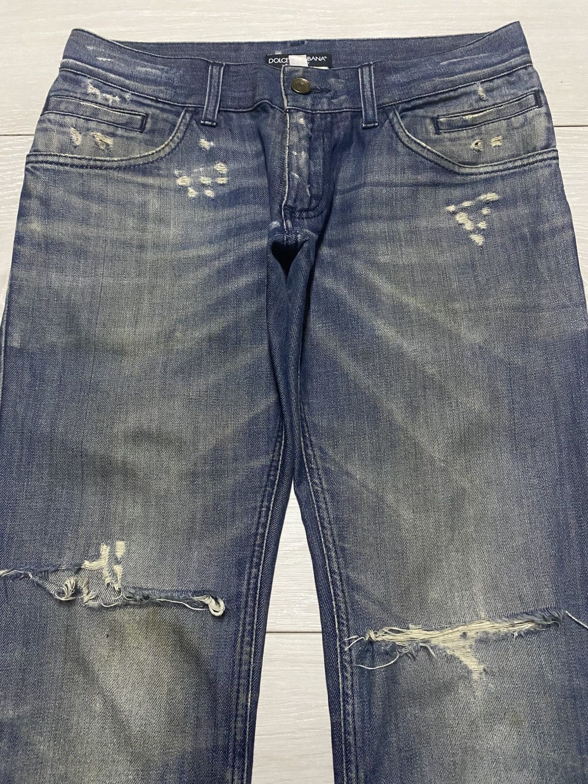 Dolce & Gabbana Vintage Dolce & Gabbana Distressed Distressed Skinny Jeans Size US 30 / EU 46 - 3 Thumbnail