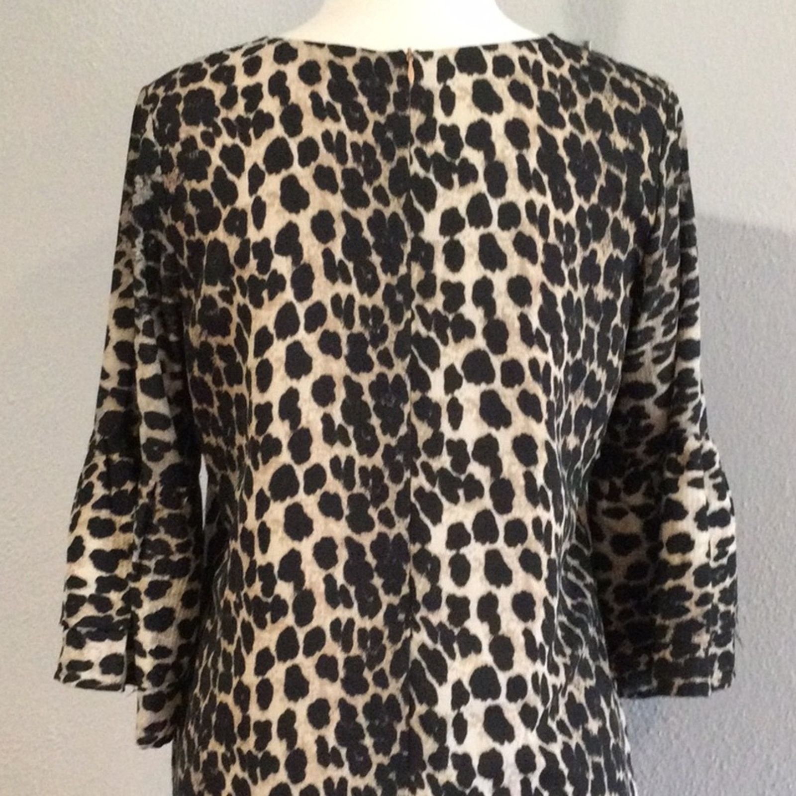 Other Belongsci Mini Shift Dress Leopard Print V-Neck Lined Medium Size M / US 6-8 / IT 42-44 - 8 Thumbnail