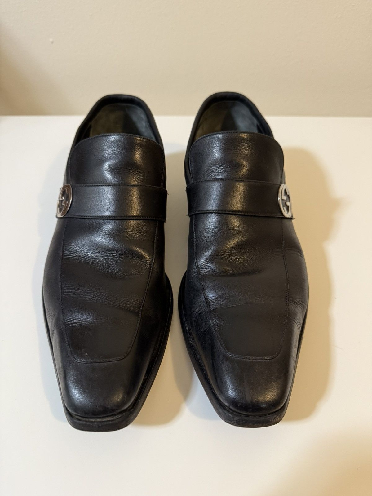 Gucci Gucci Interlocking G Logo Leather Loafers Size US 8 / EU 41 - 3 Thumbnail