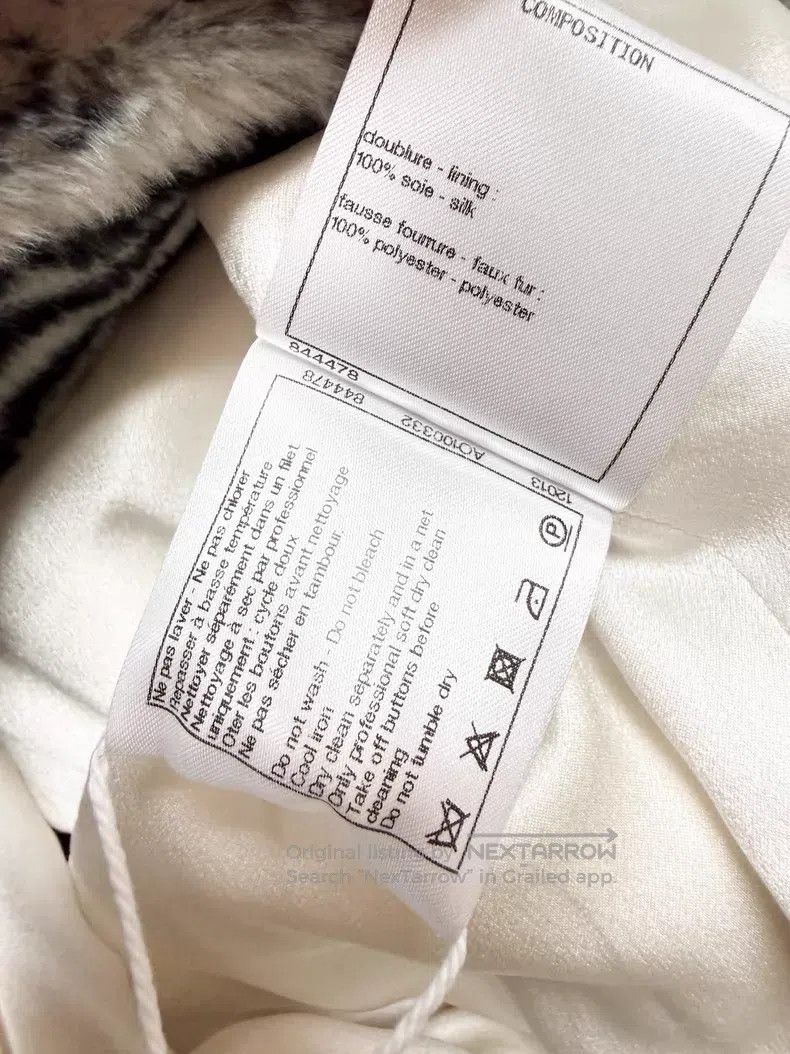 Chanel Chanel Striped zebra lotus leaf collar eco-friendly fur lo Size XXS / US 00 / IT 34 - 7 Thumbnail