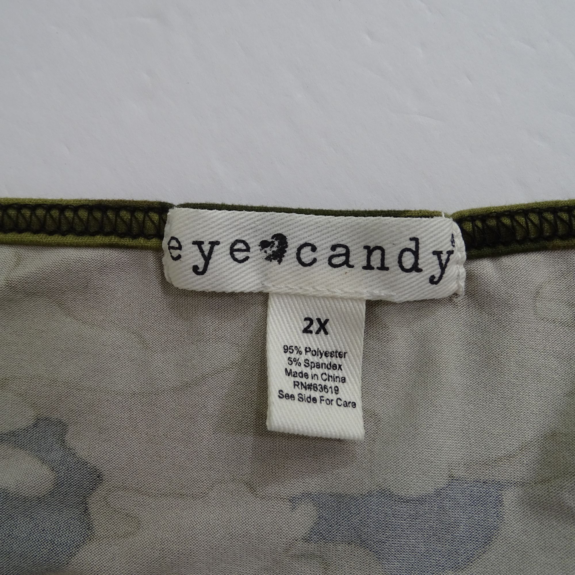 Other Eye Candy Green Camo Strappy Shoulder Top Women Size 2X Size XXL / US 16-18 / IT 52-54 - 4 Thumbnail
