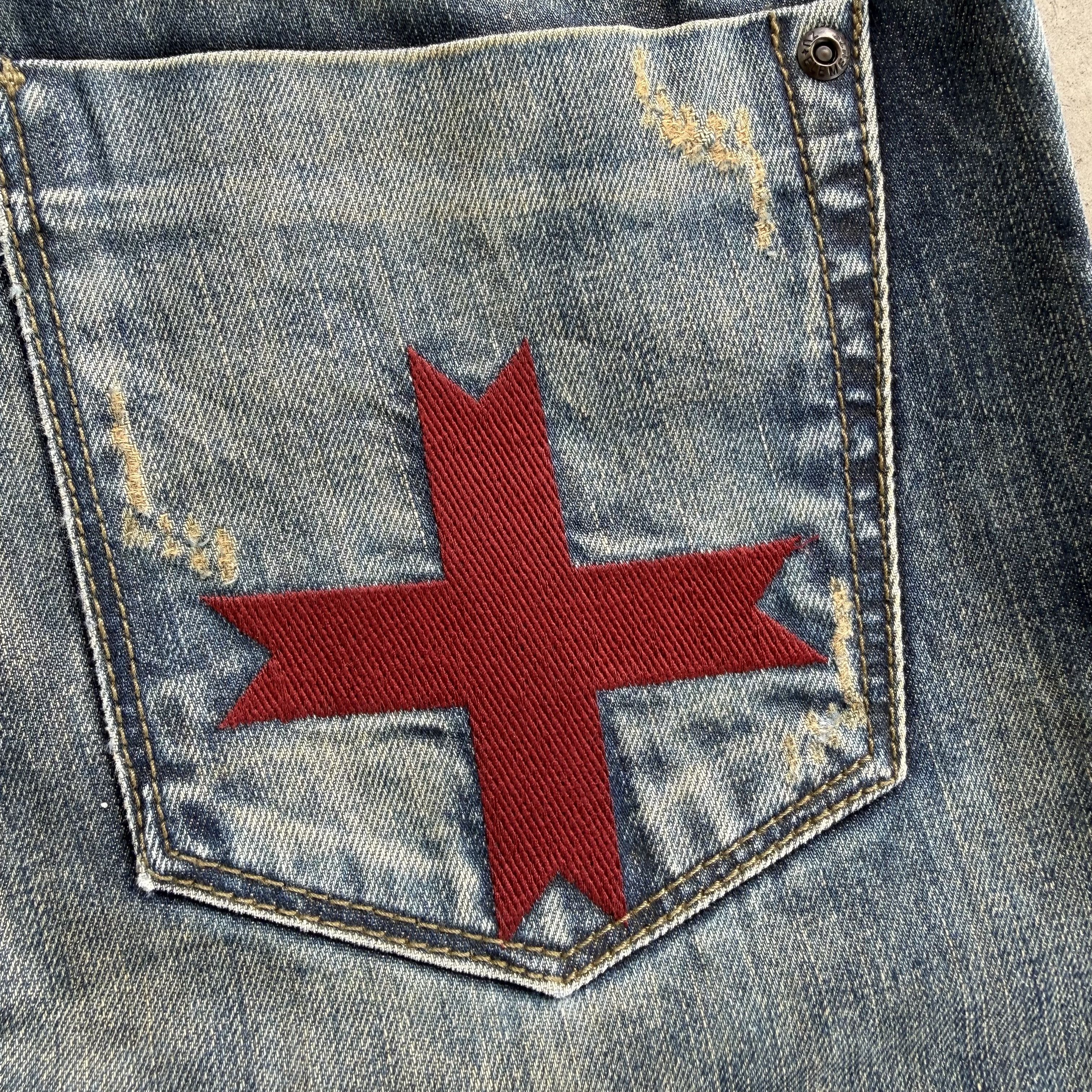 Japanese Brand W34 Vintage Zuelements Faded Rusty Ripped Denim Pants Size US 34 / EU 50 - 12 Thumbnail