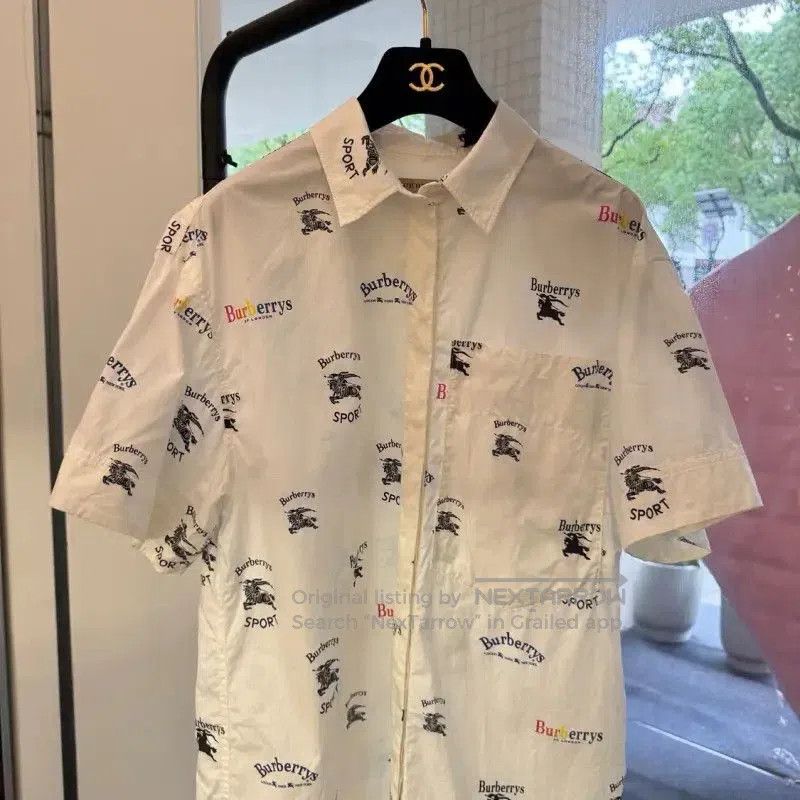 Burberry Burberry White Short Sleeve Women's Shirt. Size M / US 6-8 / IT 42-44 - 4 Thumbnail