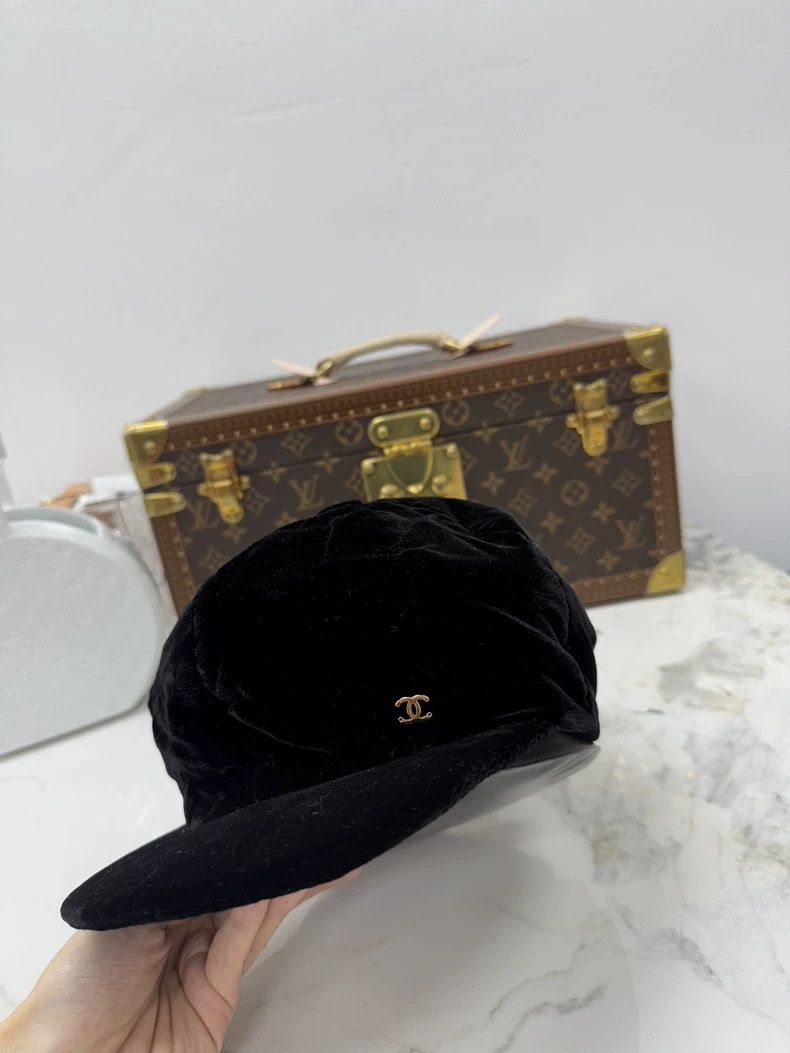Chanel Velvet Baseball Cap M